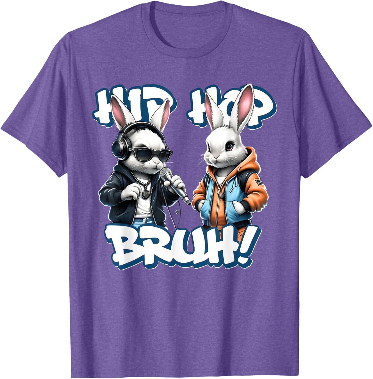 EASTER 2025 SHIRT: Hip Hop Bruh! Funny Hip Hop Bunny Duo Boy T-Shirt