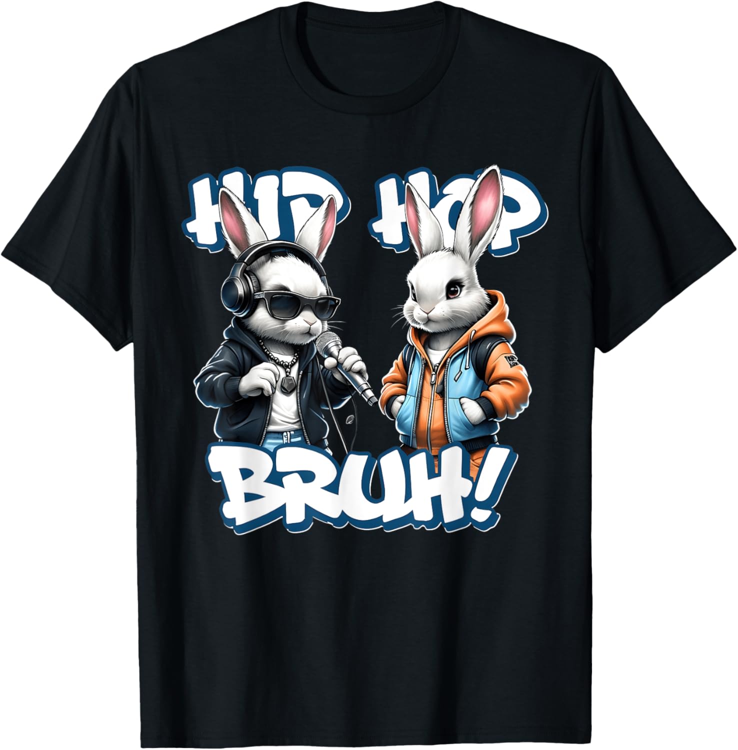 EASTER 2025 SHIRT: Hip Hop Bruh! Funny Hip Hop Bunny Duo Boy T-Shirt