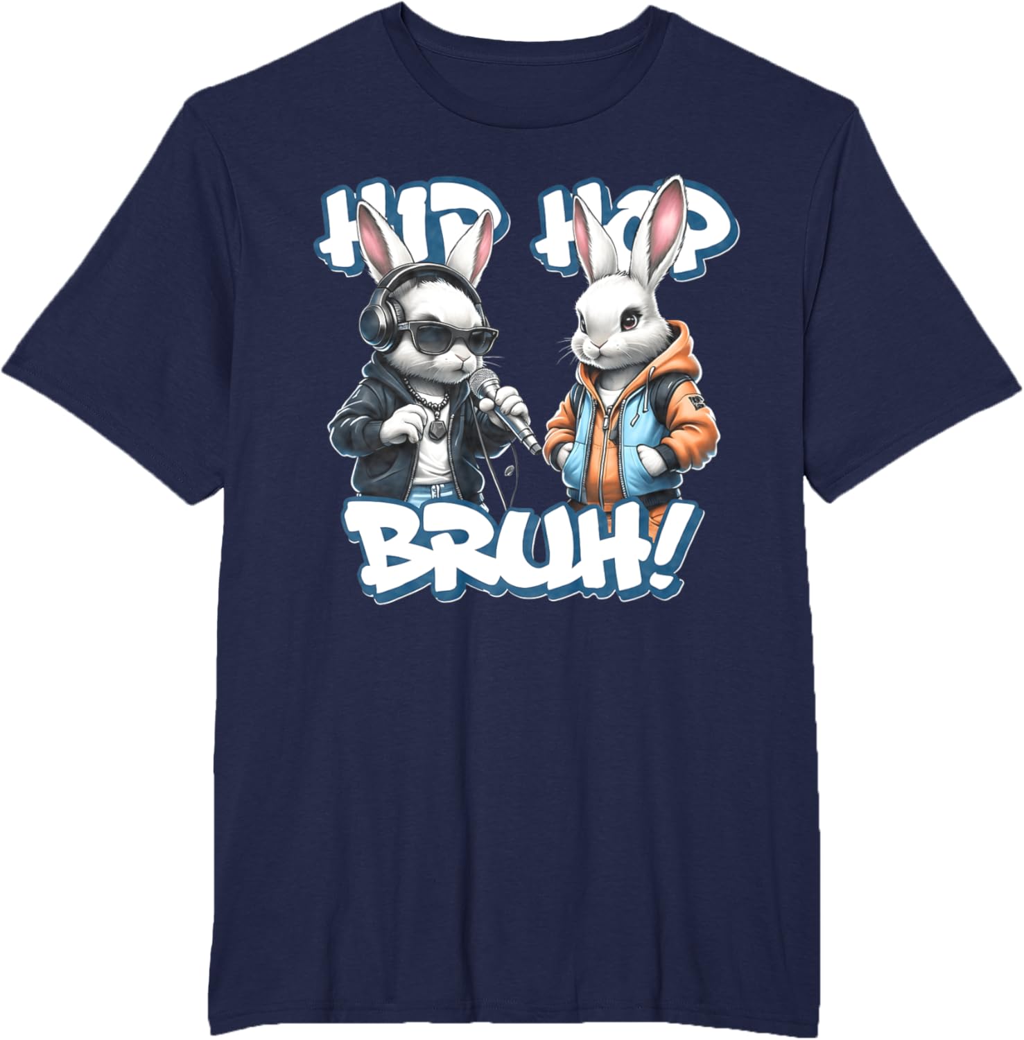 EASTER 2025 SHIRT: Hip Hop Bruh! Funny Hip Hop Bunny Duo Boy T-Shirt