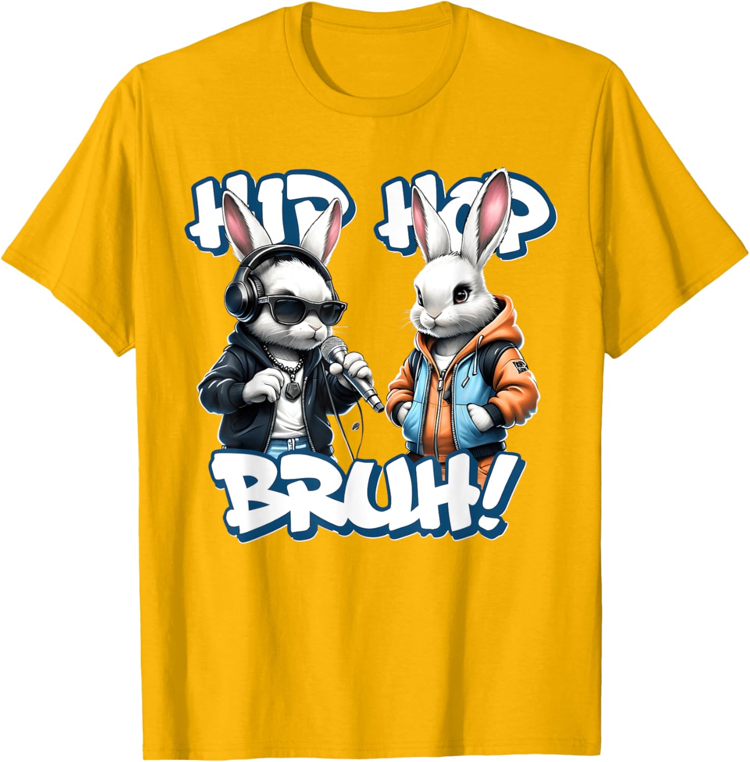 EASTER 2025 SHIRT: Hip Hop Bruh! Funny Hip Hop Bunny Duo Boy T-Shirt