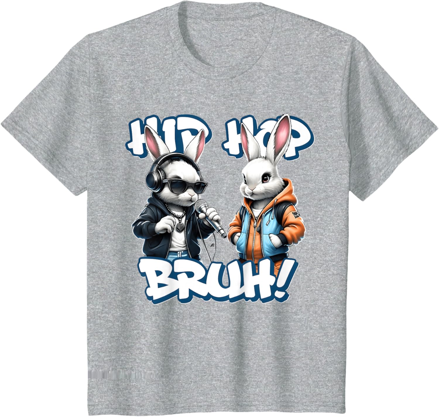 EASTER 2025 SHIRT: Hip Hop Bruh! Funny Hip Hop Bunny Duo Boy T-Shirt