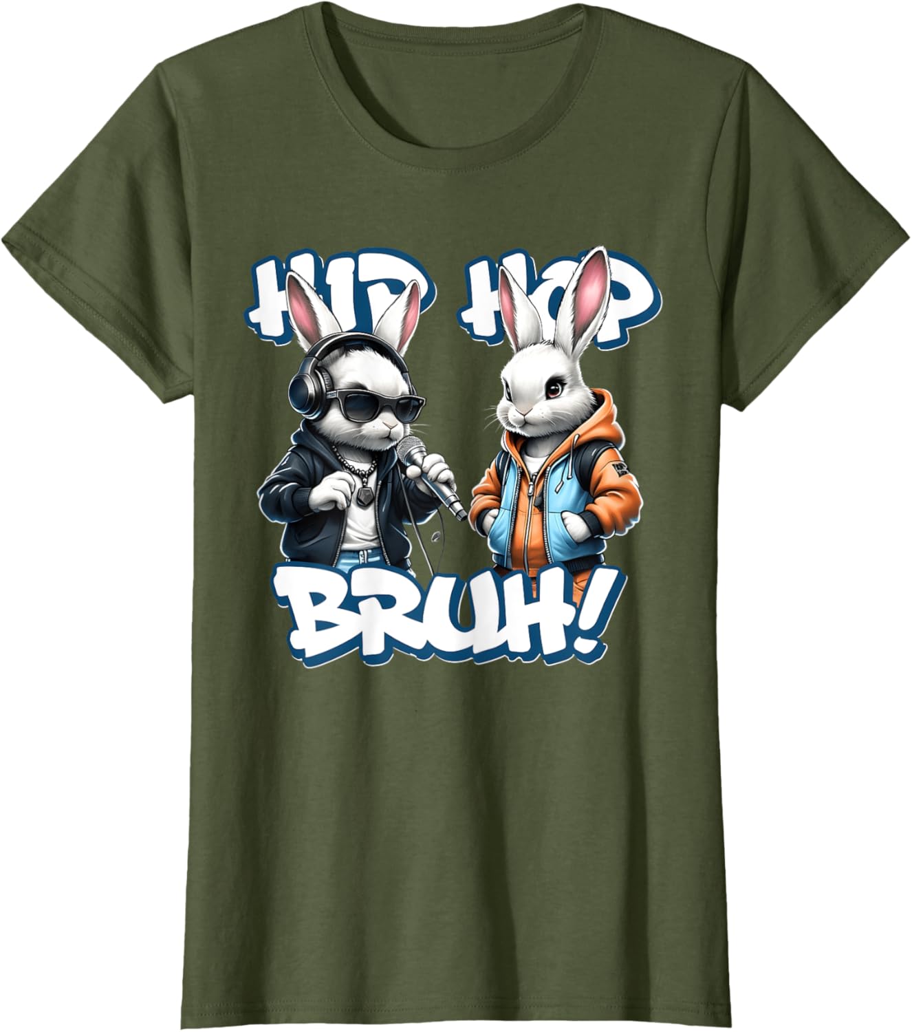 EASTER 2025 SHIRT: Hip Hop Bruh! Funny Hip Hop Bunny Duo Boy T-Shirt