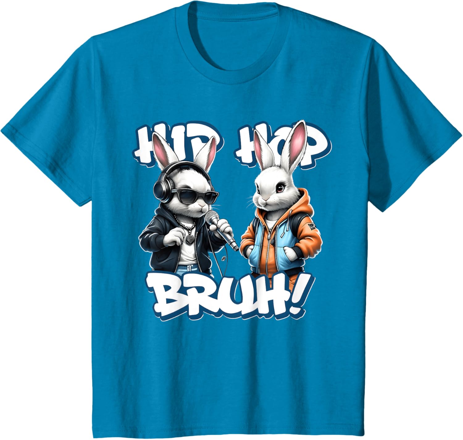 EASTER 2025 SHIRT: Hip Hop Bruh! Funny Hip Hop Bunny Duo Boy T-Shirt