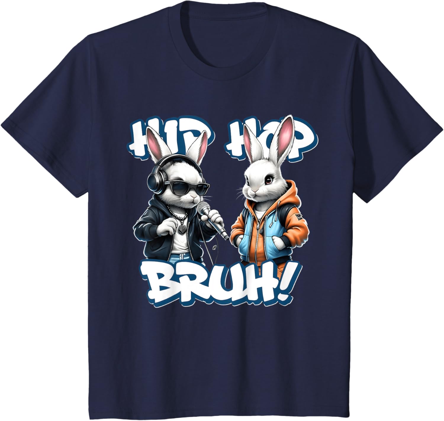 EASTER 2025 SHIRT: Hip Hop Bruh! Funny Hip Hop Bunny Duo Boy T-Shirt