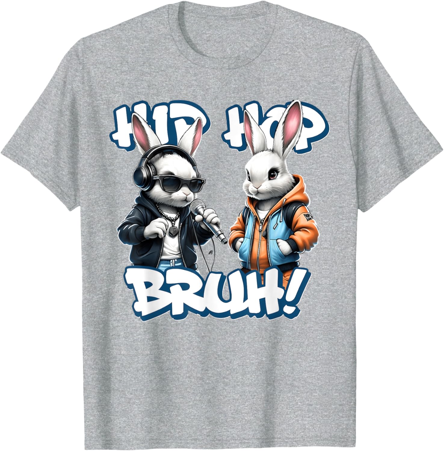 EASTER 2025 SHIRT: Hip Hop Bruh! Funny Hip Hop Bunny Duo Boy T-Shirt