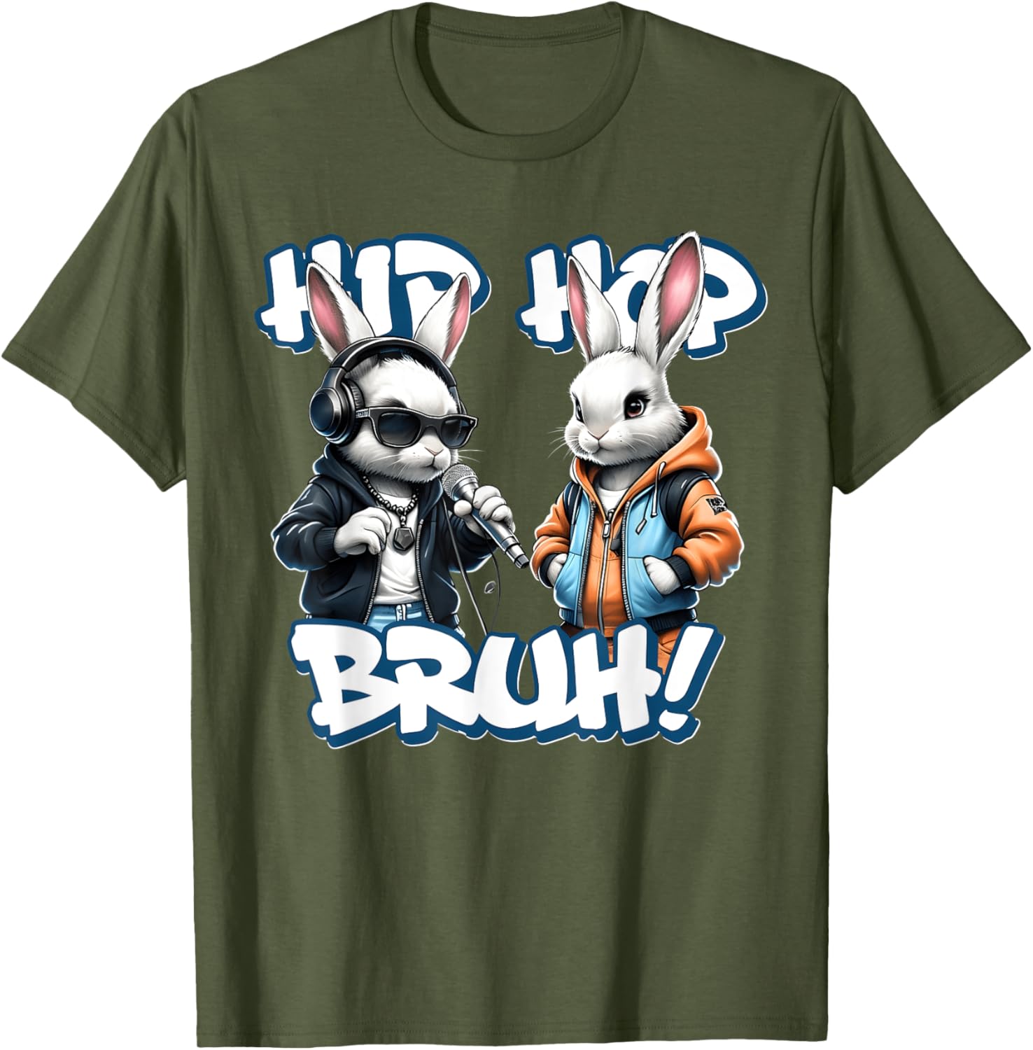 EASTER 2025 SHIRT: Hip Hop Bruh! Funny Hip Hop Bunny Duo Boy T-Shirt