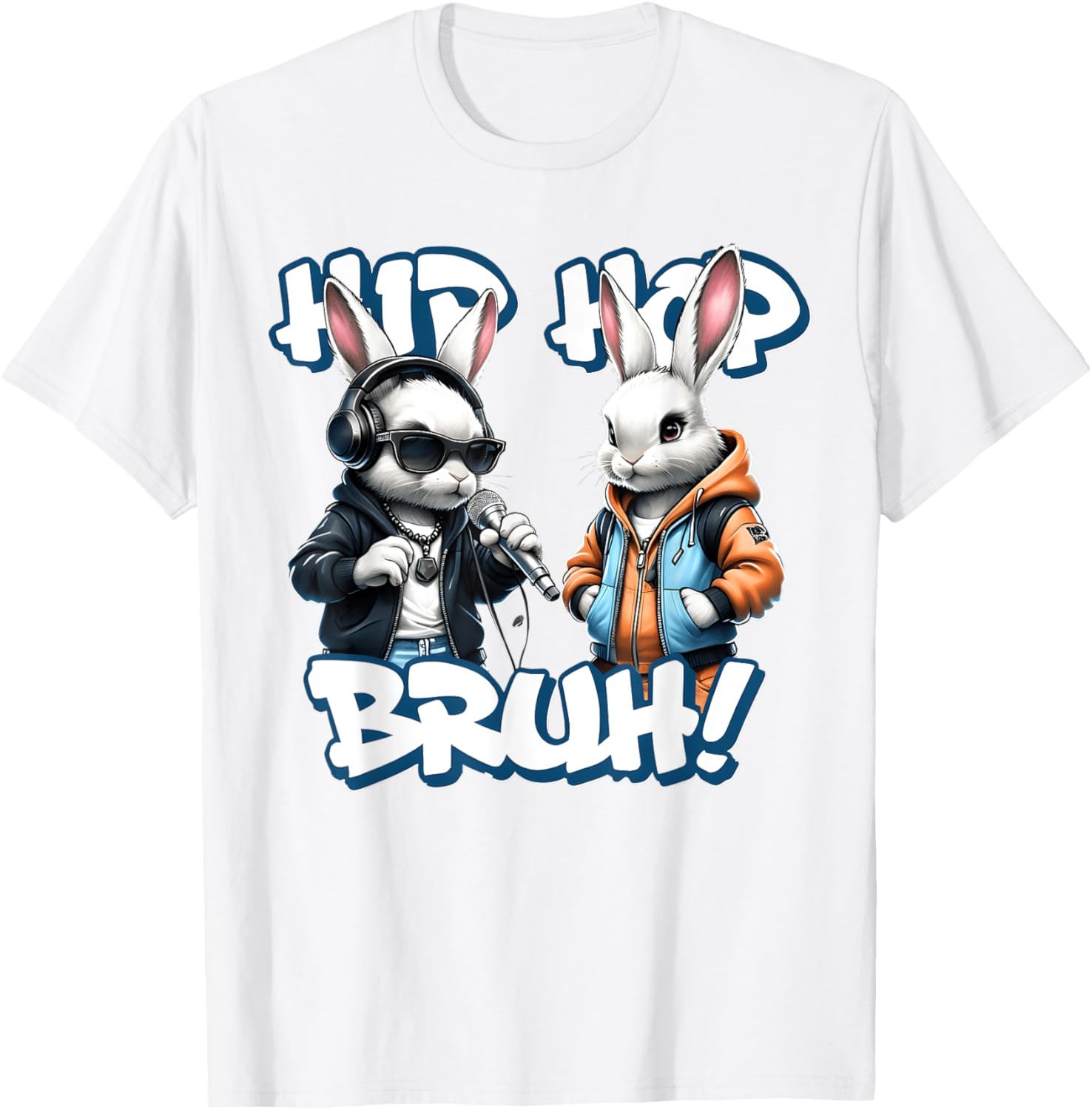 EASTER 2025 SHIRT: Hip Hop Bruh! Funny Hip Hop Bunny Duo Boy T-Shirt