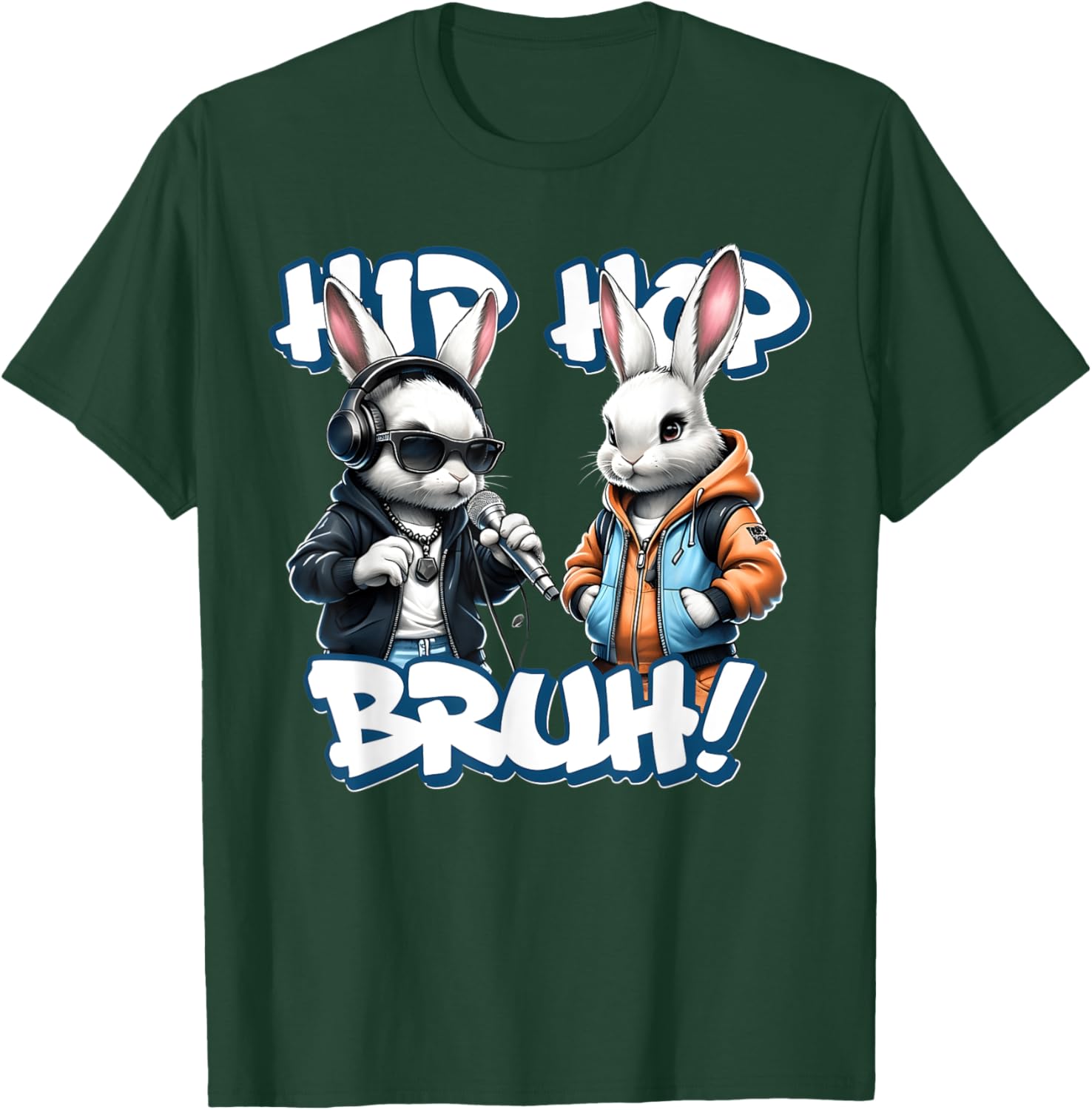 EASTER 2025 SHIRT: Hip Hop Bruh! Funny Hip Hop Bunny Duo Boy T-Shirt