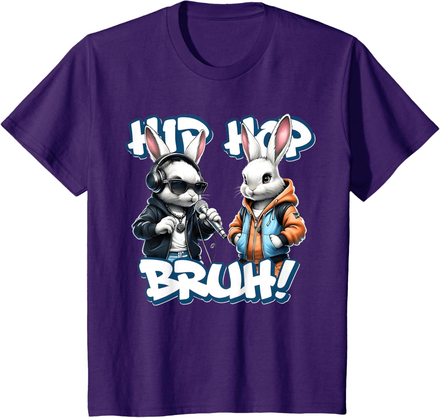 EASTER 2025 SHIRT: Hip Hop Bruh! Funny Hip Hop Bunny Duo Boy T-Shirt