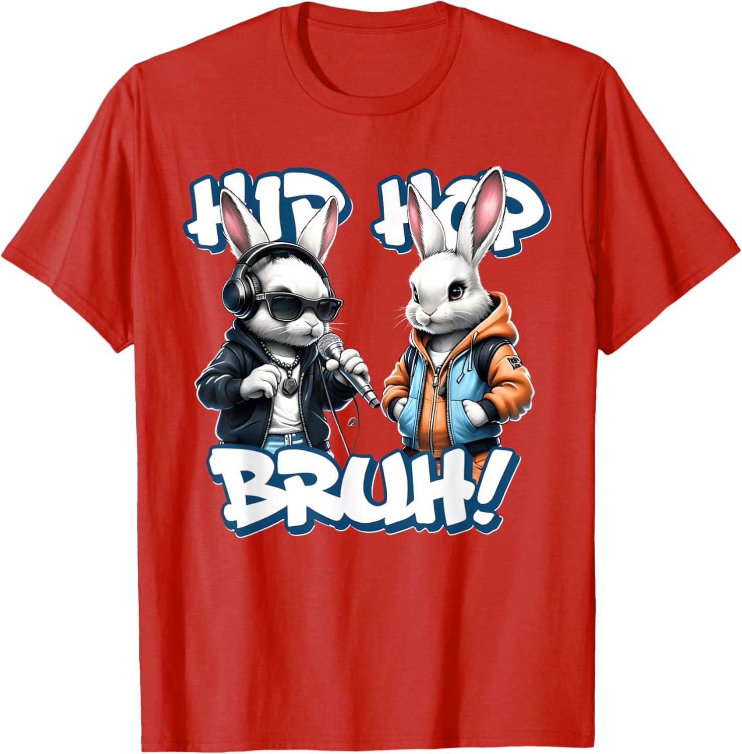 EASTER 2025 SHIRT: Hip Hop Bruh! Funny Hip Hop Bunny Duo Boy T-Shirt