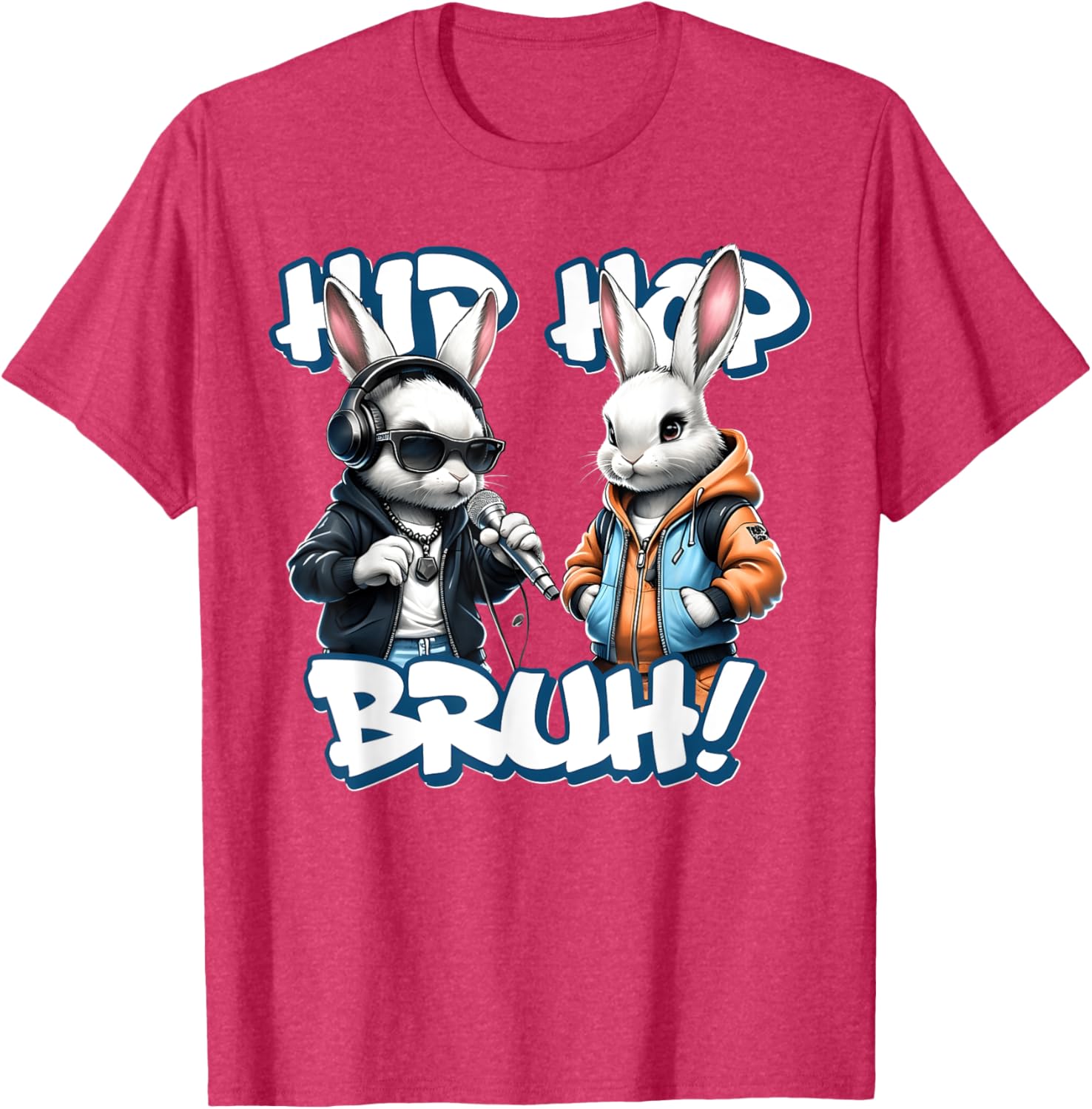 EASTER 2025 SHIRT: Hip Hop Bruh! Funny Hip Hop Bunny Duo Boy T-Shirt