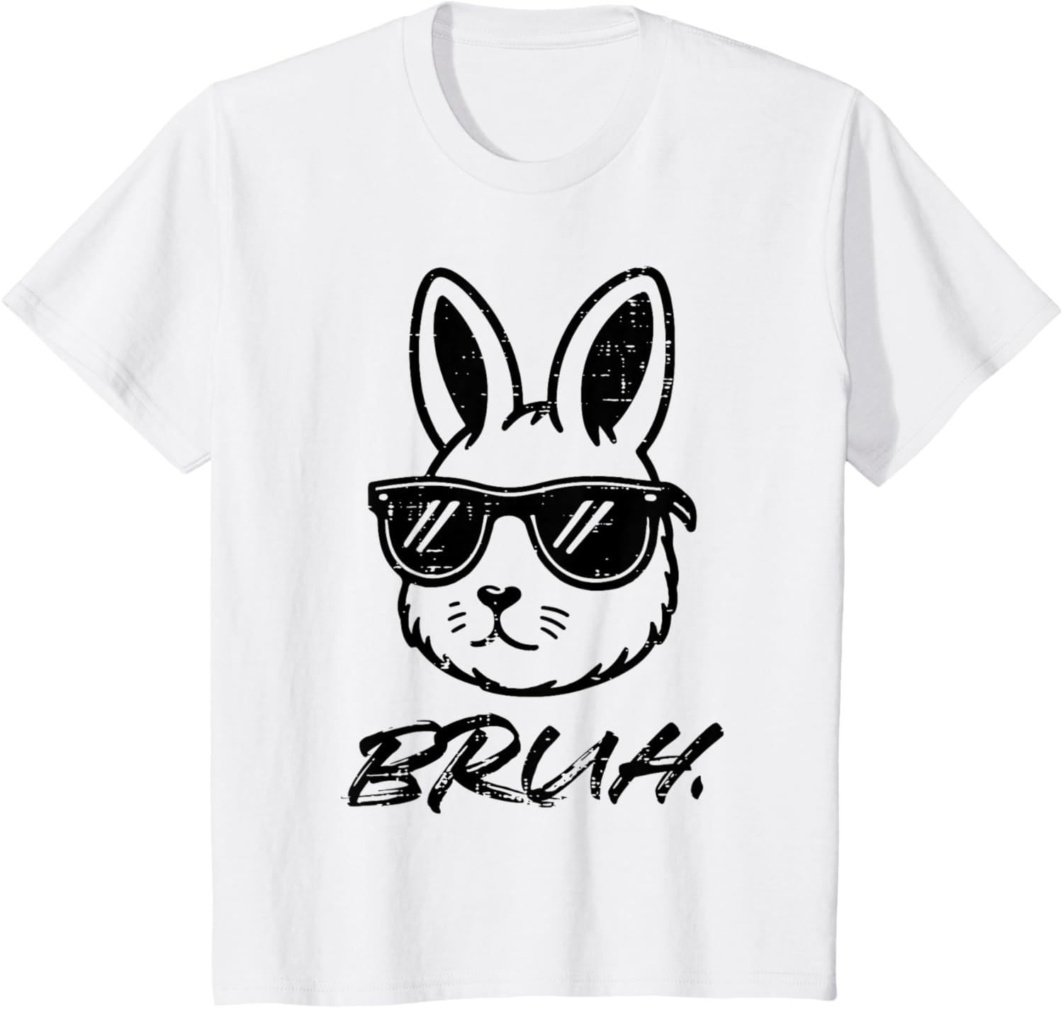 Easter Bruh Bunny Sunglasses Funny Meme Men Boys Kids Teens T-Shirt