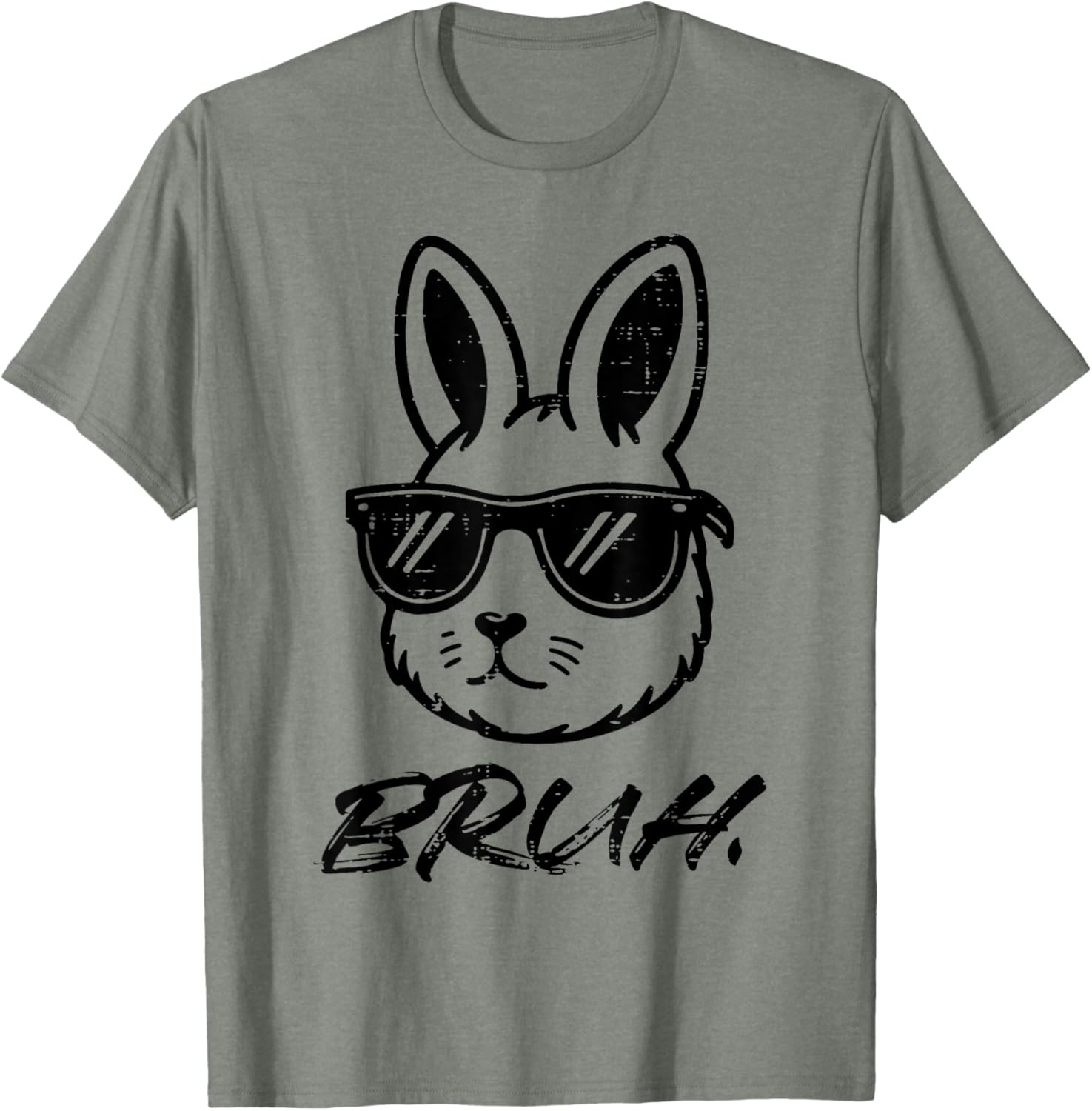 Easter Bruh Bunny Sunglasses Funny Meme Men Boys Kids Teens T-Shirt