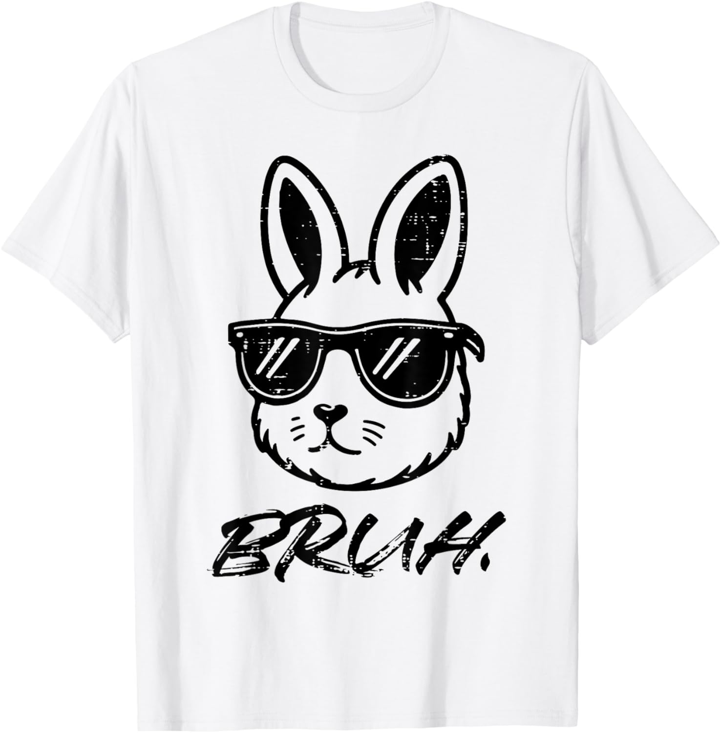 Easter Bruh Bunny Sunglasses Funny Meme Men Boys Kids Teens T-Shirt