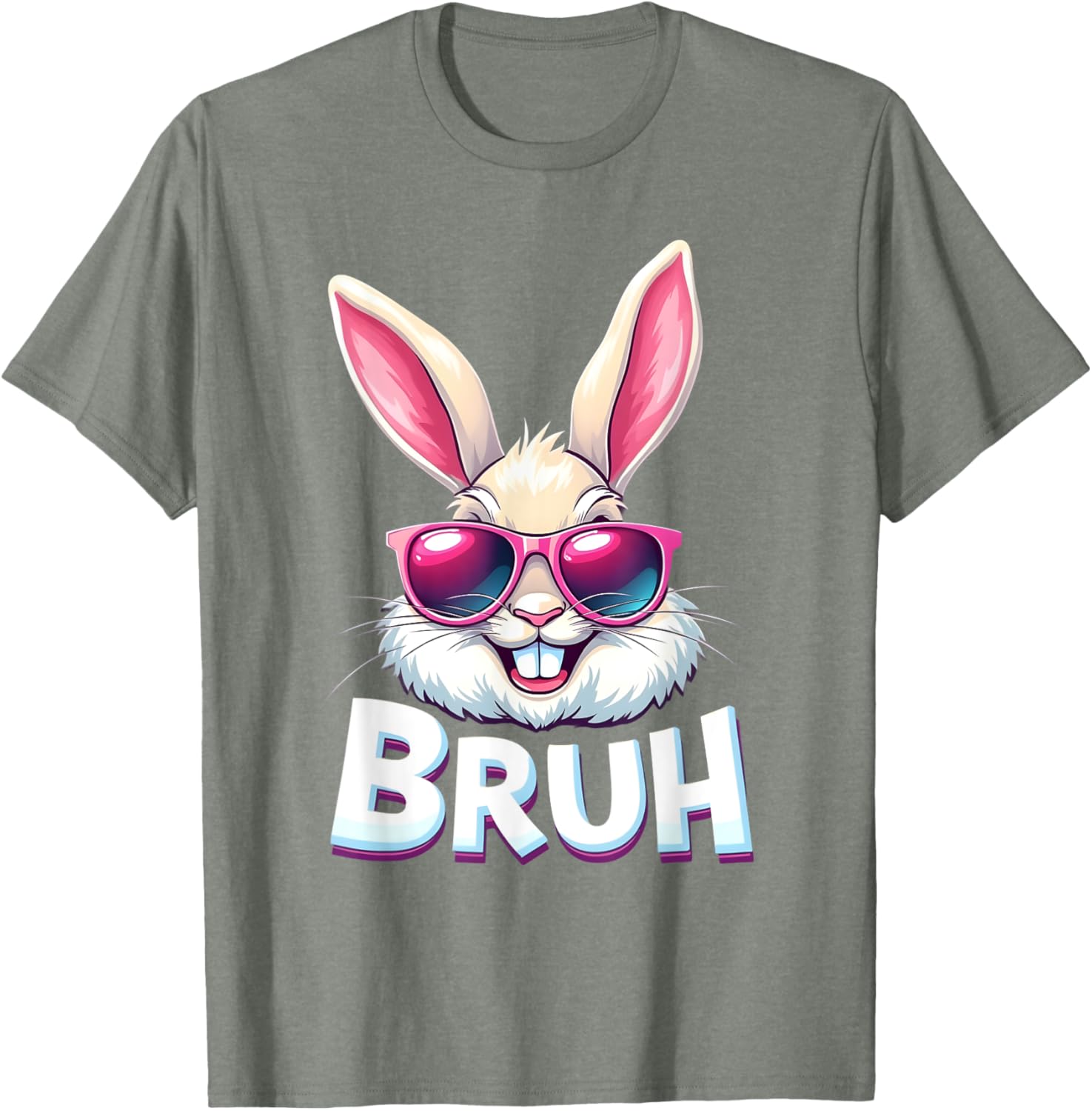 Easter Bunny Bruh - Funny Face Bunny - Easter Bruh Meme T-Shirt