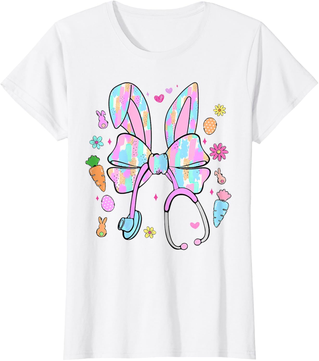 Easter Bunny Nurse Coquette Hologram T-Shirt