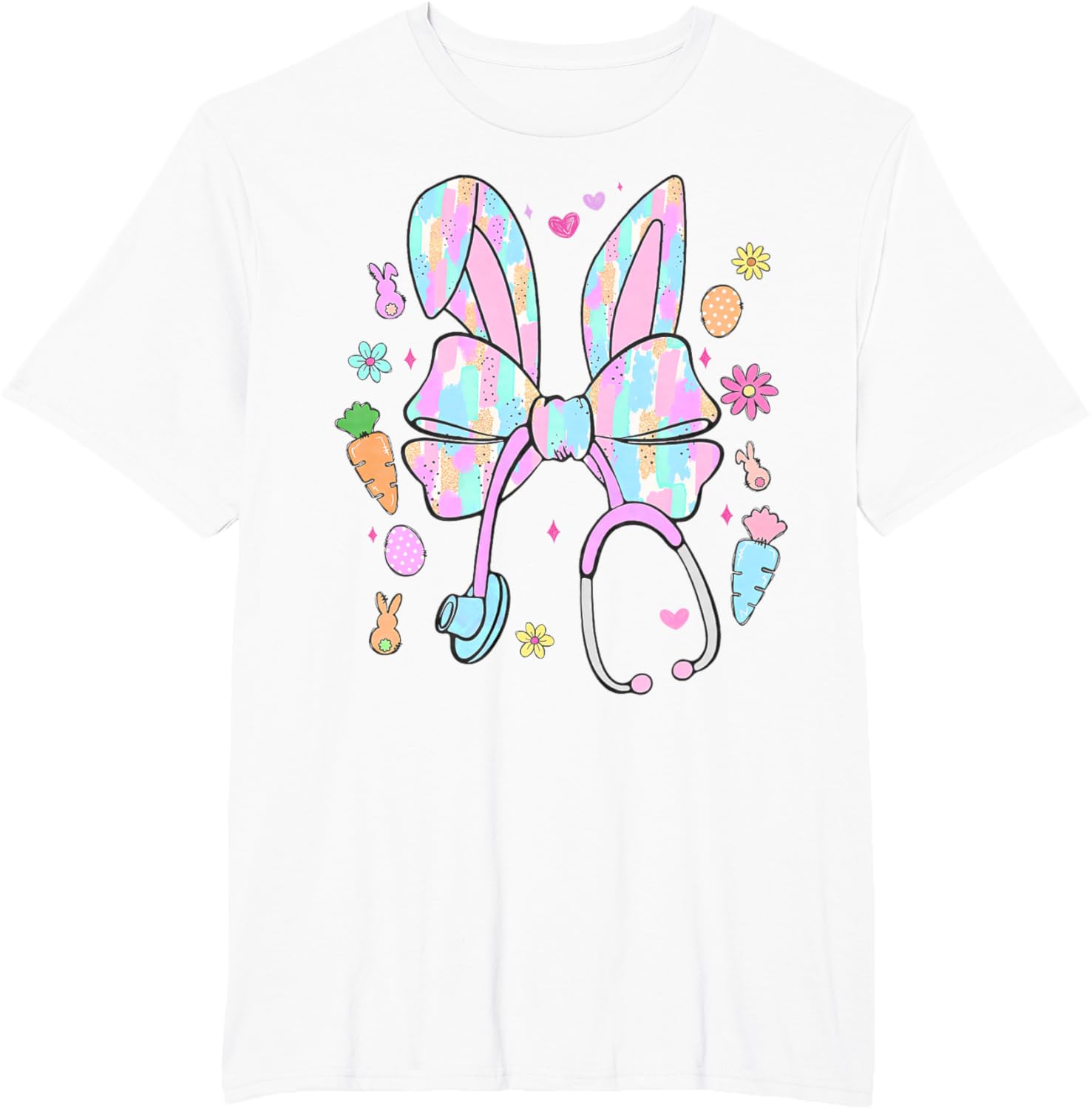 Easter Bunny Nurse Coquette Hologram T-Shirt