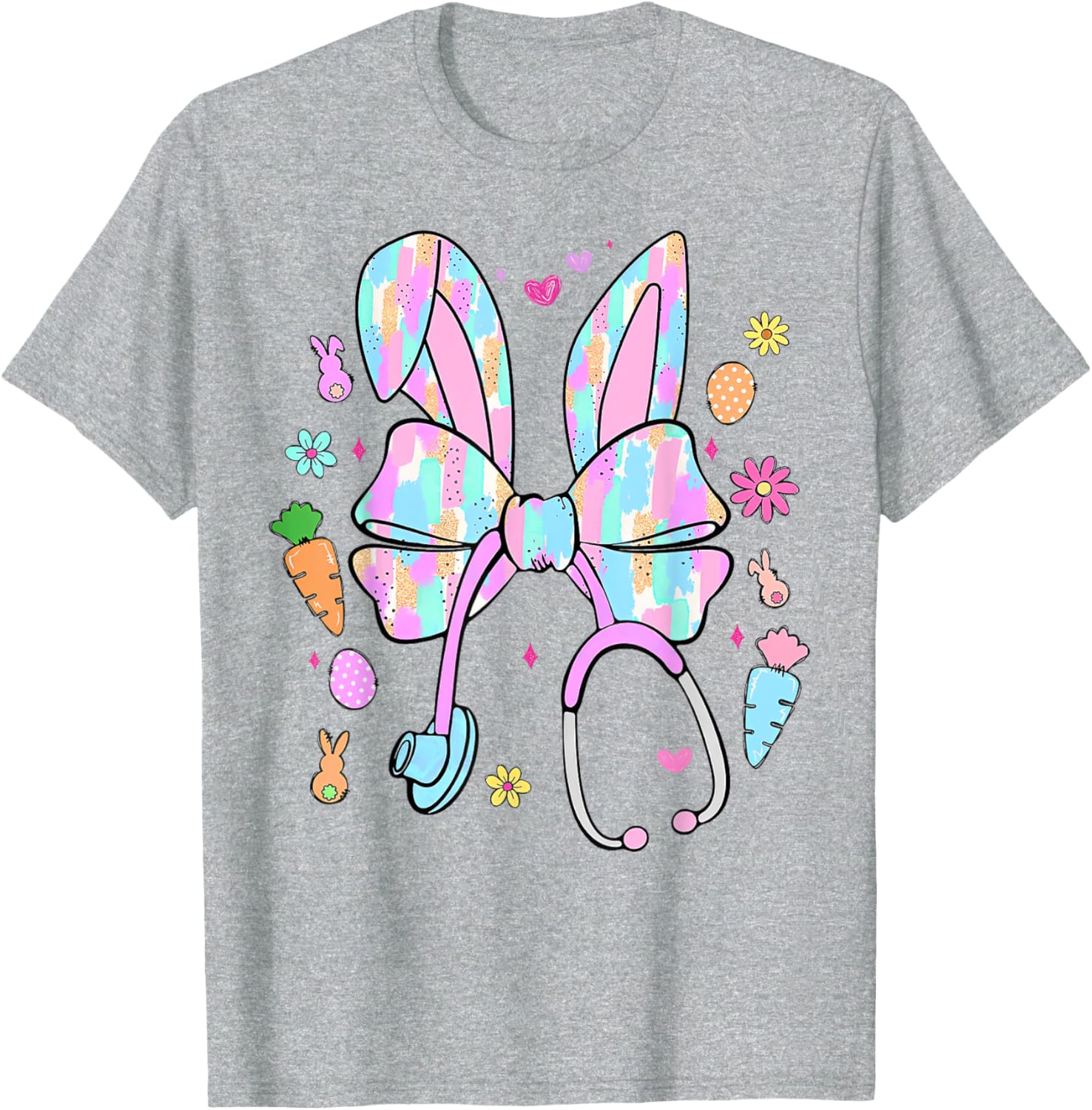 Easter Bunny Nurse Coquette Hologram T-Shirt