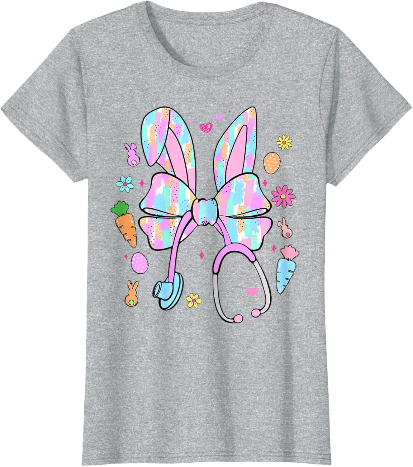 Easter Bunny Nurse Coquette Hologram T-Shirt