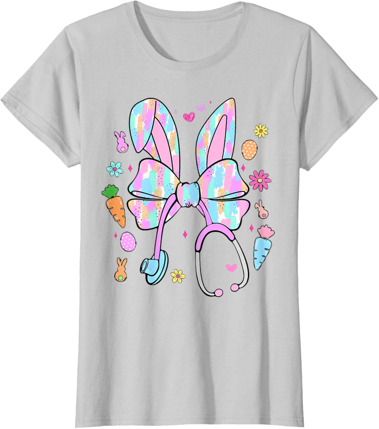 Easter Bunny Nurse Coquette Hologram T-Shirt