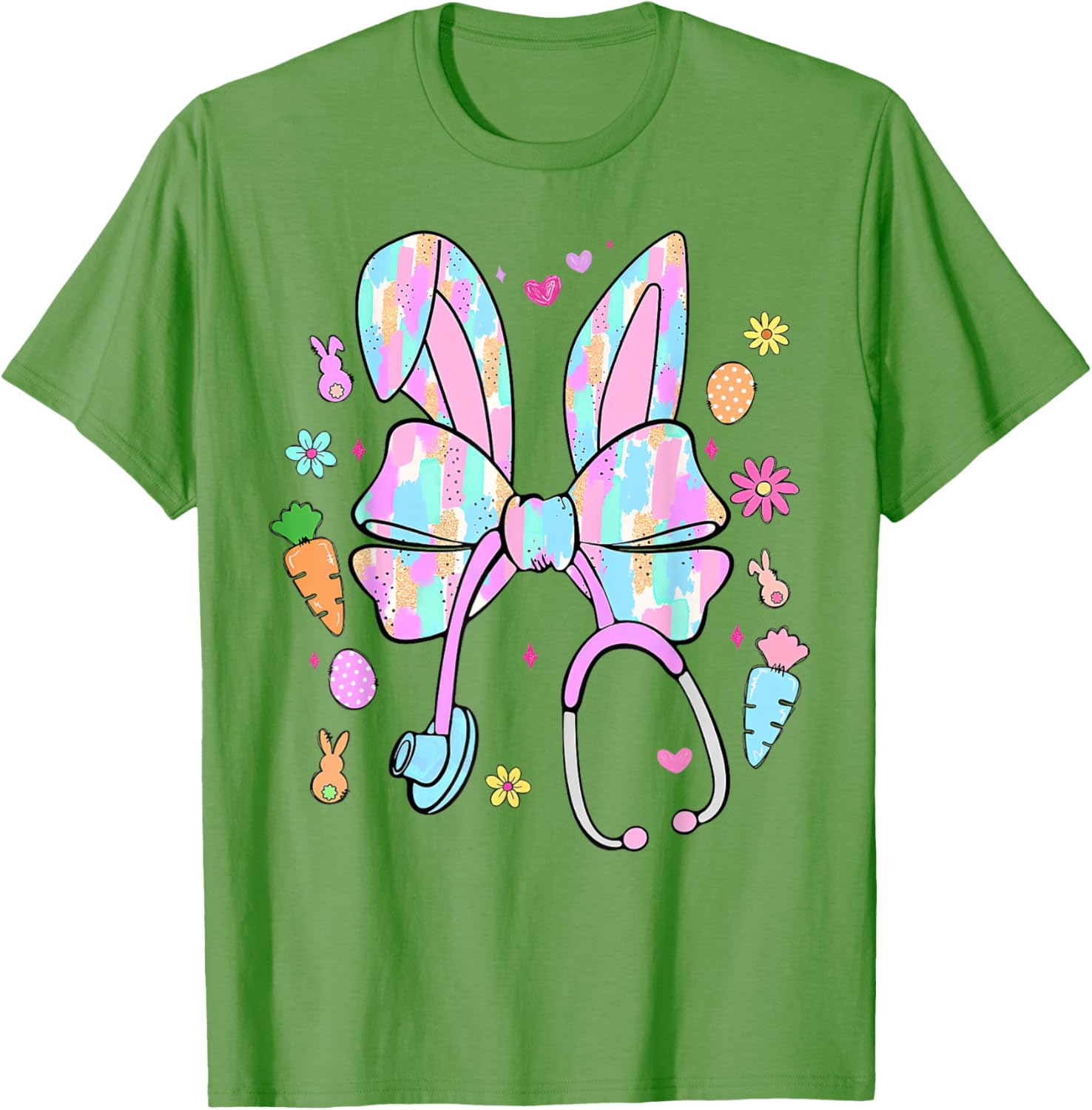 Easter Bunny Nurse Coquette Hologram T-Shirt