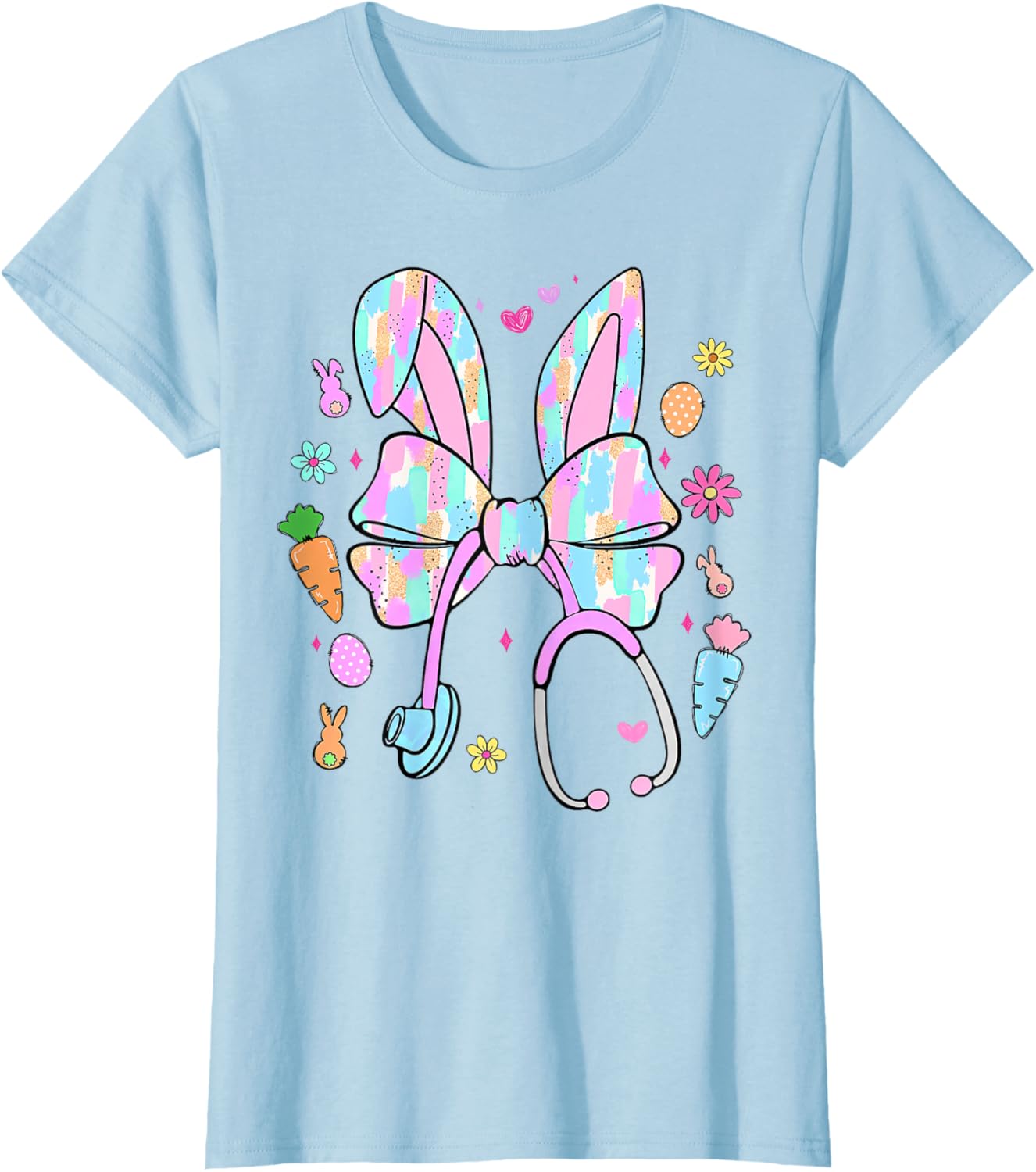 Easter Bunny Nurse Coquette Hologram T-Shirt