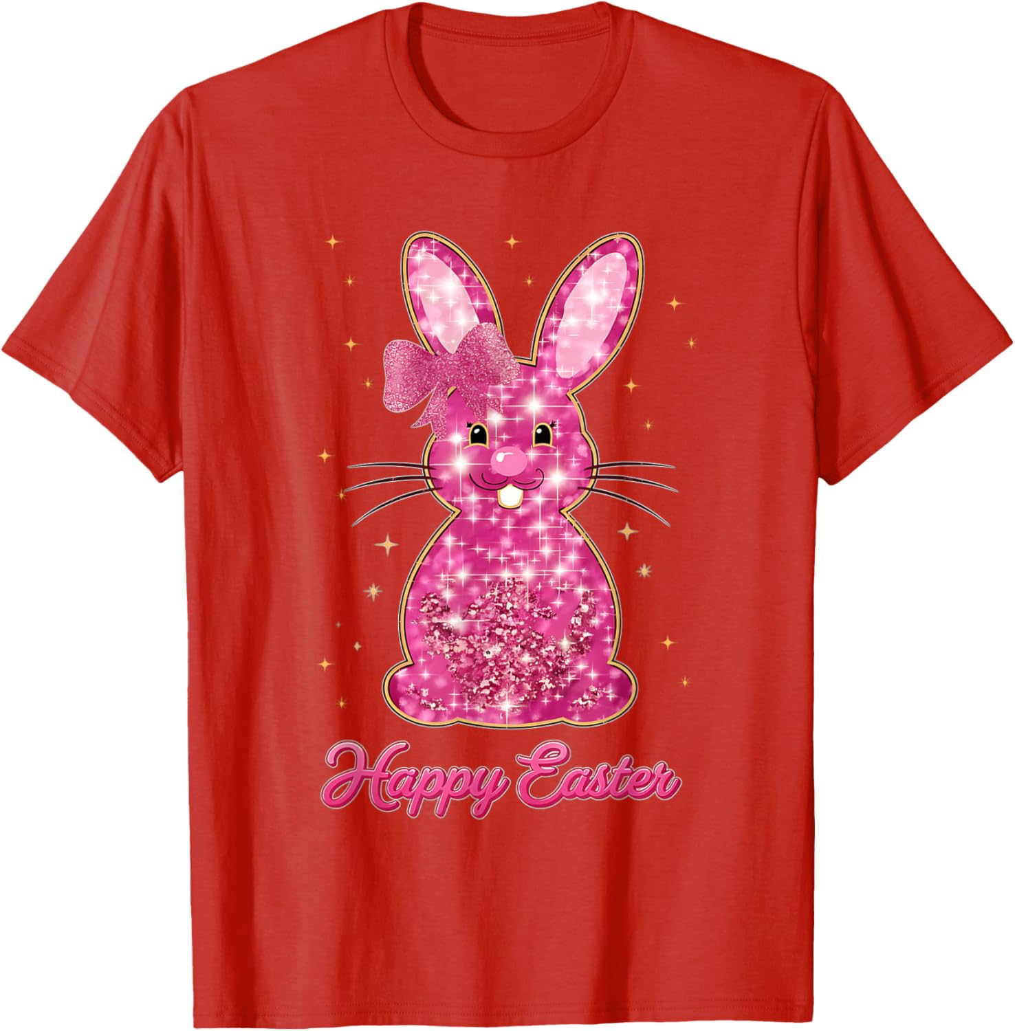 Easter Chinoiserie Floral Bunny With Cute Blue Bow Coquette T-Shirt