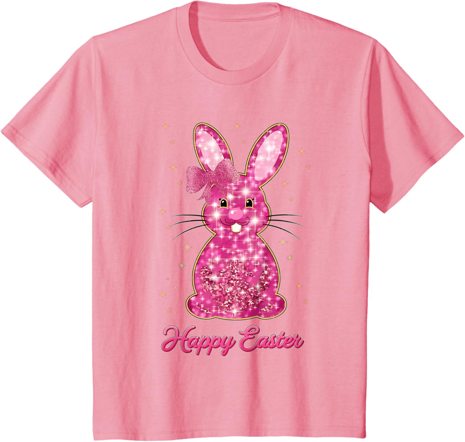 Easter Chinoiserie Floral Bunny With Cute Blue Bow Coquette T-Shirt