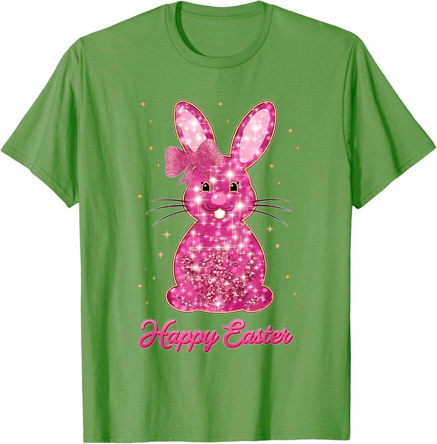 Easter Chinoiserie Floral Bunny With Cute Blue Bow Coquette T-Shirt