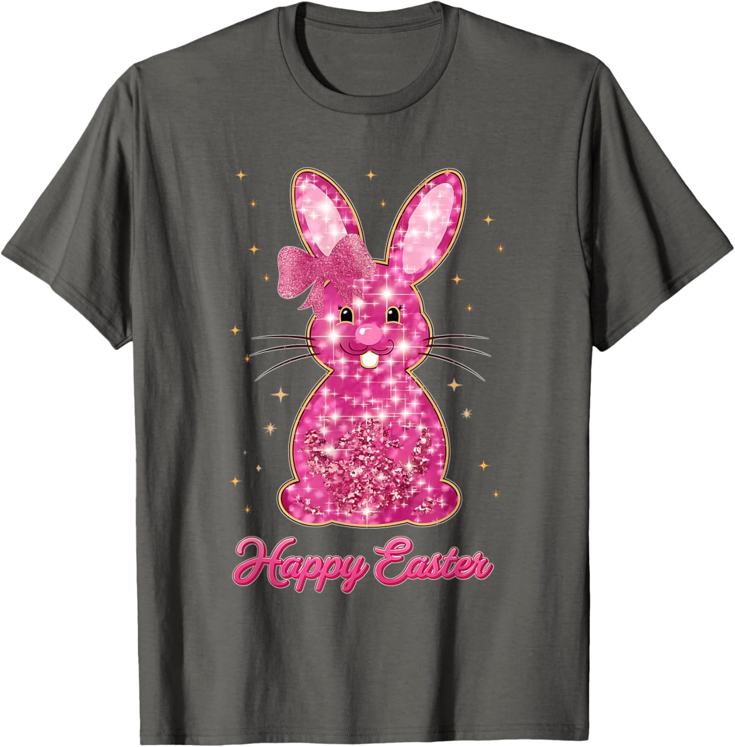 Easter Chinoiserie Floral Bunny With Cute Blue Bow Coquette T-Shirt