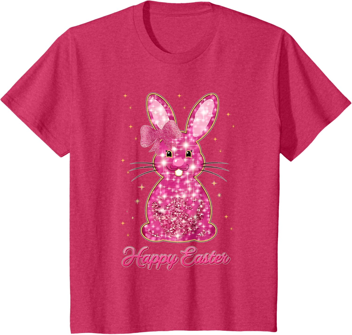 Easter Chinoiserie Floral Bunny With Cute Blue Bow Coquette T-Shirt