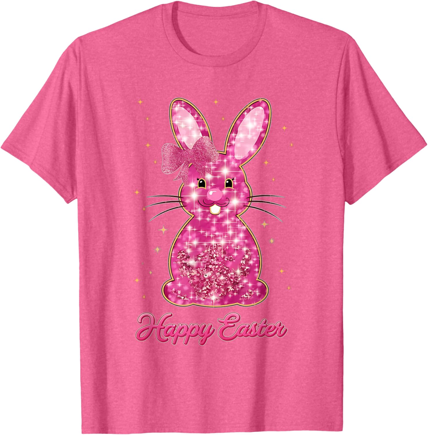 Easter Chinoiserie Floral Bunny With Cute Blue Bow Coquette T-Shirt