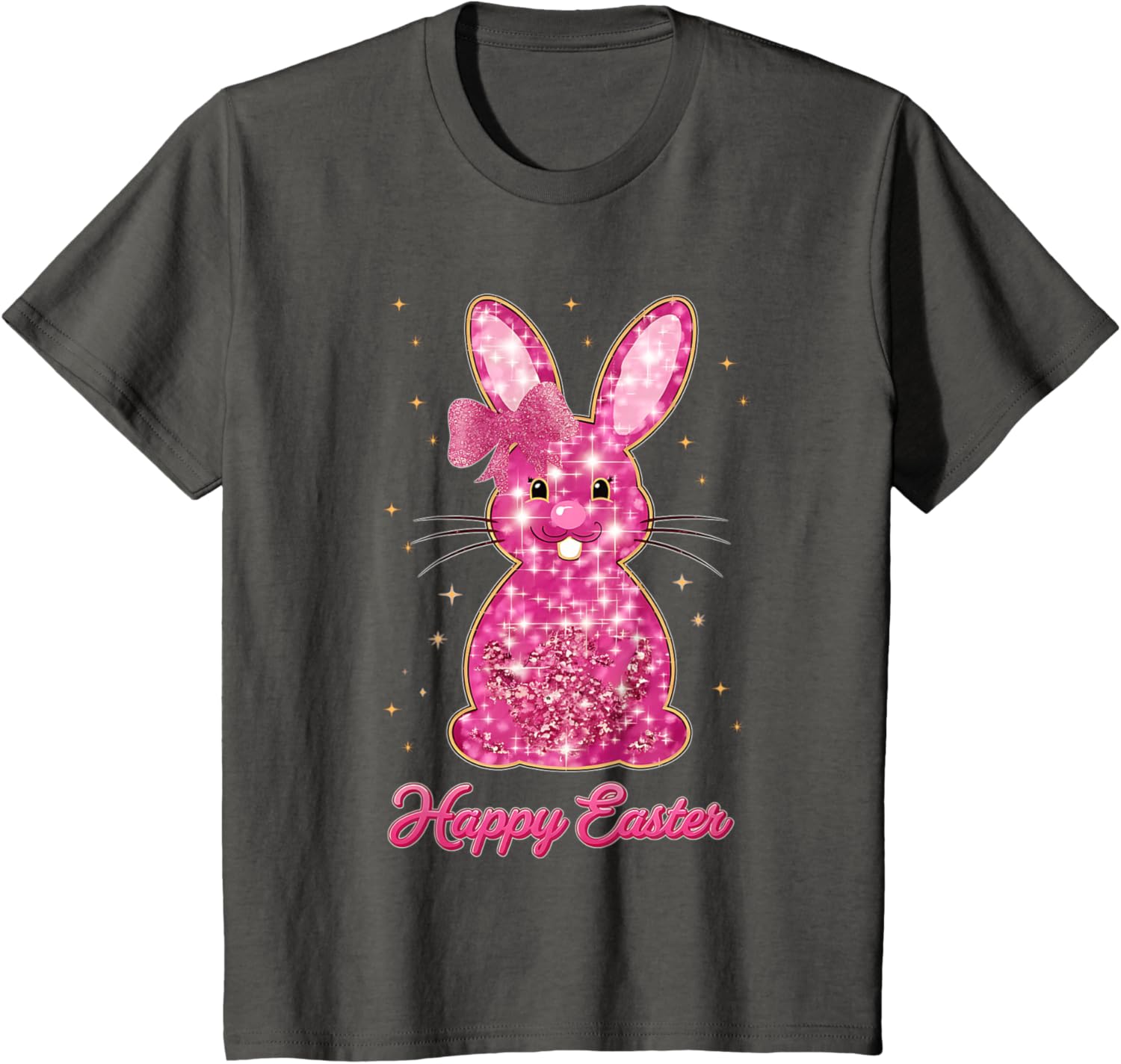 Easter Chinoiserie Floral Bunny With Cute Blue Bow Coquette T-Shirt