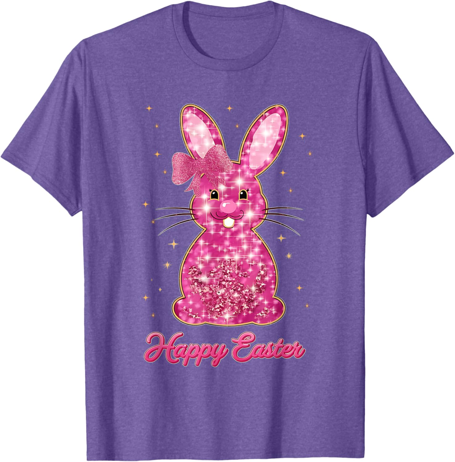 Easter Chinoiserie Floral Bunny With Cute Blue Bow Coquette T-Shirt