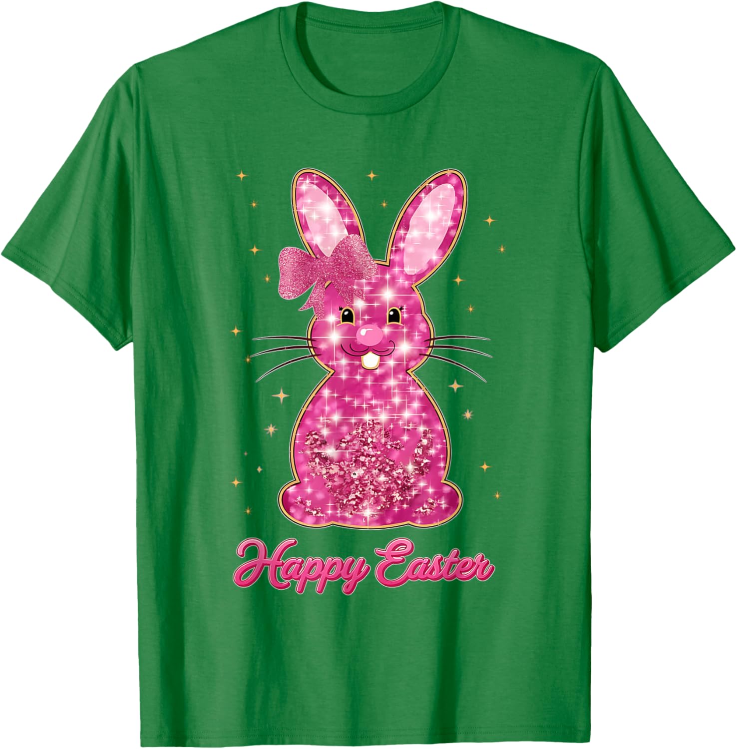 Easter Chinoiserie Floral Bunny With Cute Blue Bow Coquette T-Shirt