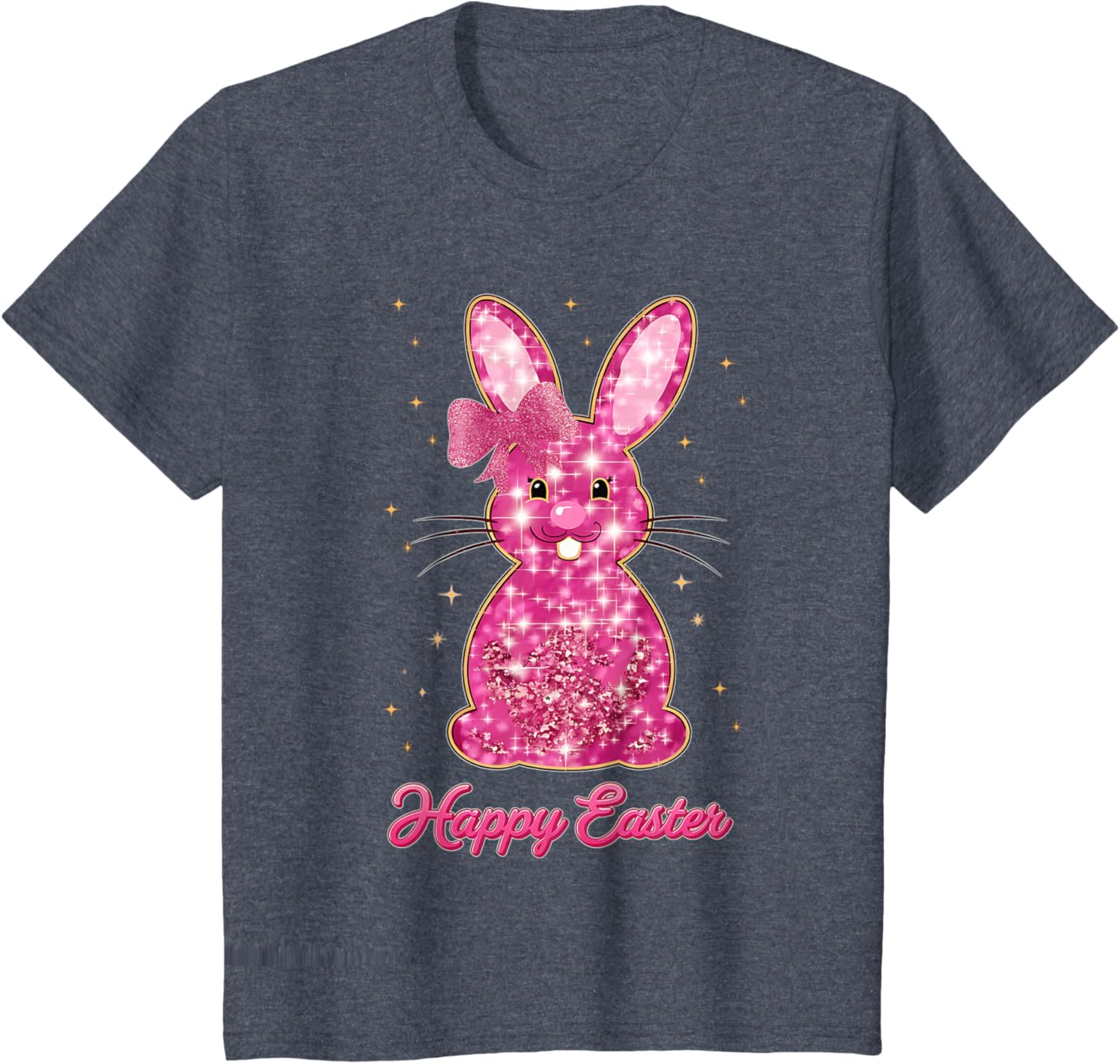 Easter Chinoiserie Floral Bunny With Cute Blue Bow Coquette T-Shirt