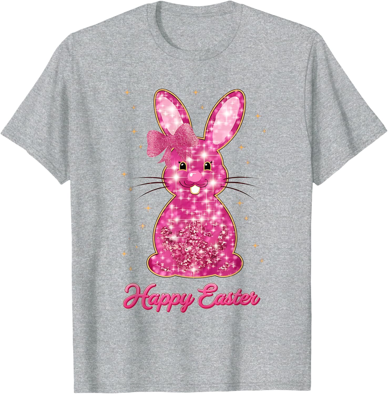 Easter Chinoiserie Floral Bunny With Cute Blue Bow Coquette T-Shirt