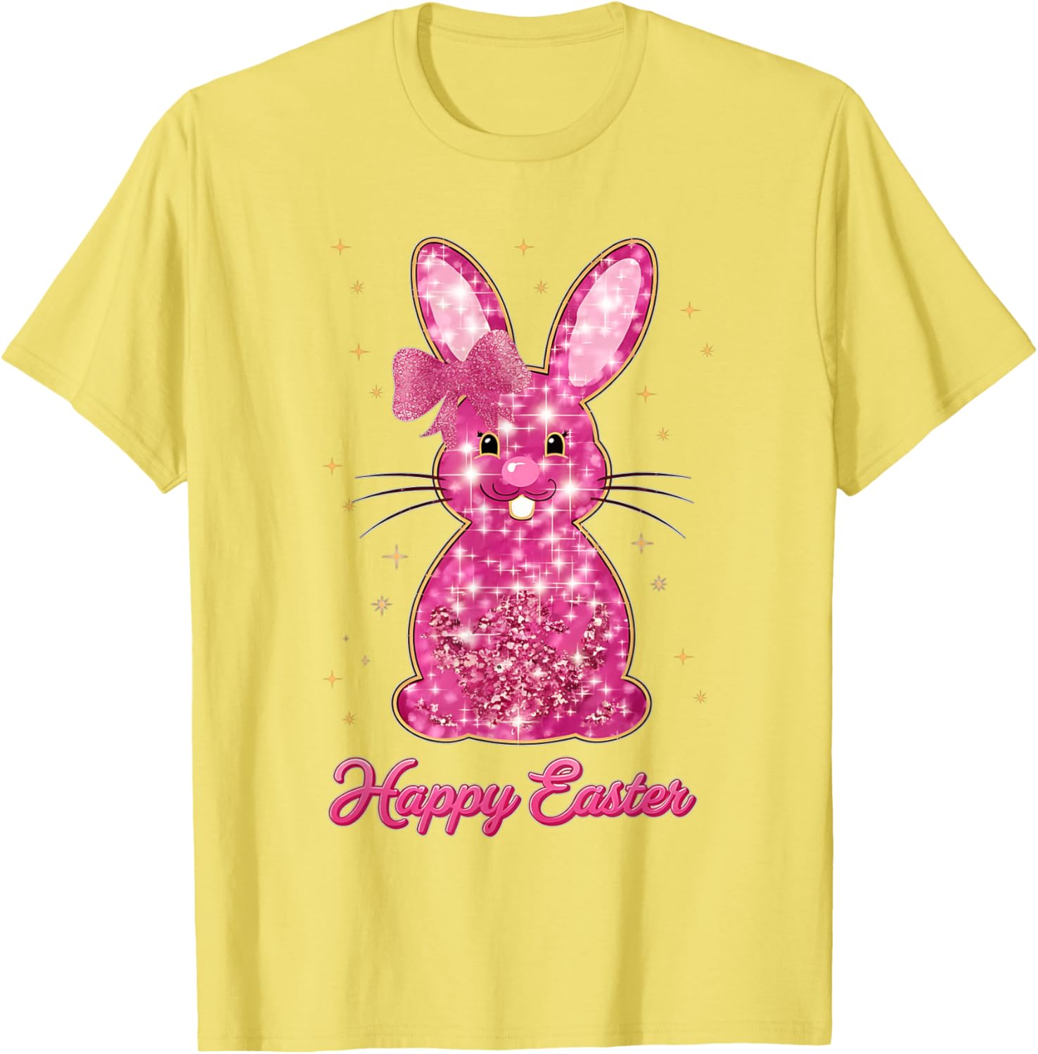 Easter Chinoiserie Floral Bunny With Cute Blue Bow Coquette T-Shirt