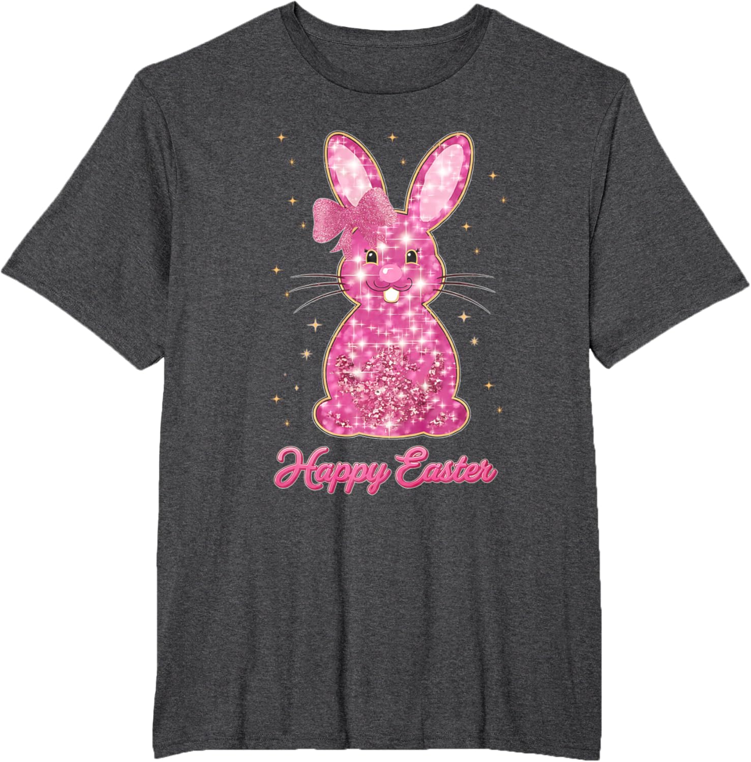 Easter Chinoiserie Floral Bunny With Cute Blue Bow Coquette T-Shirt