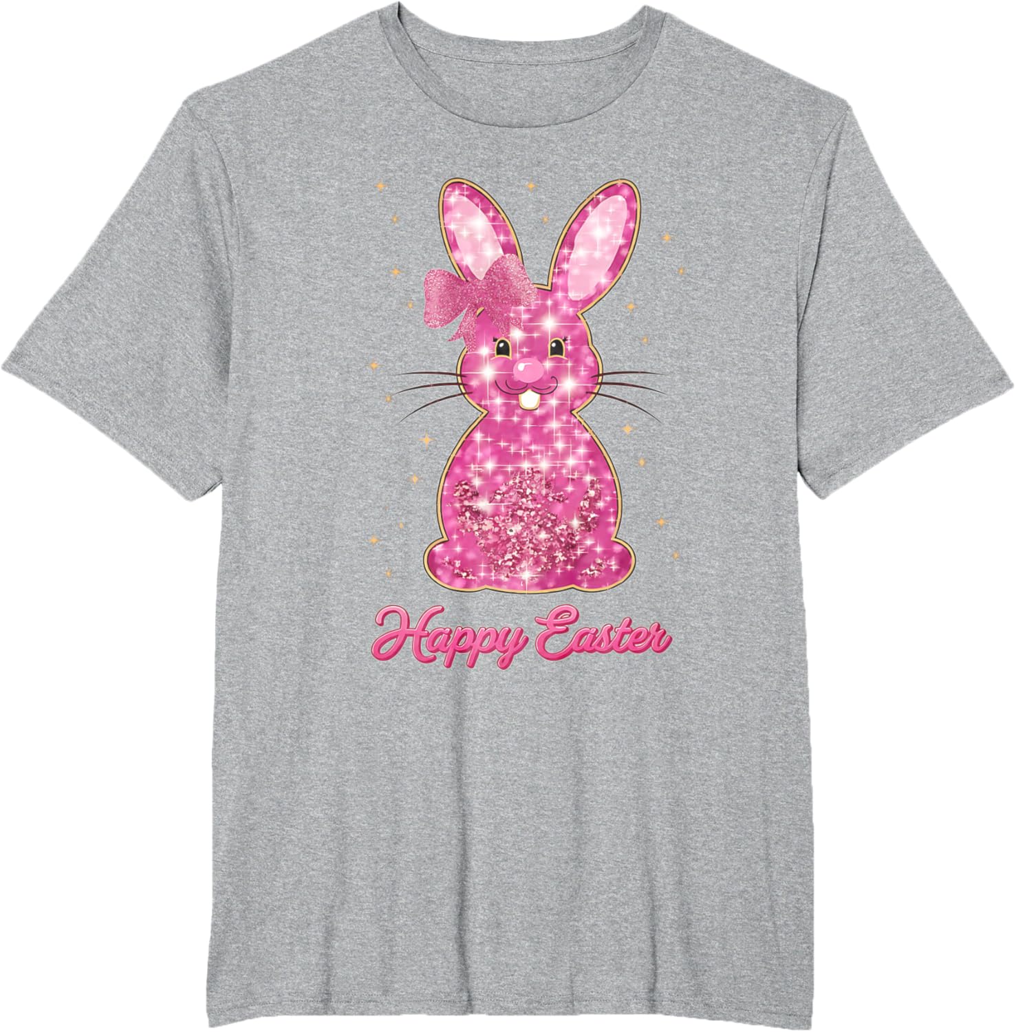 Easter Chinoiserie Floral Bunny With Cute Blue Bow Coquette T-Shirt