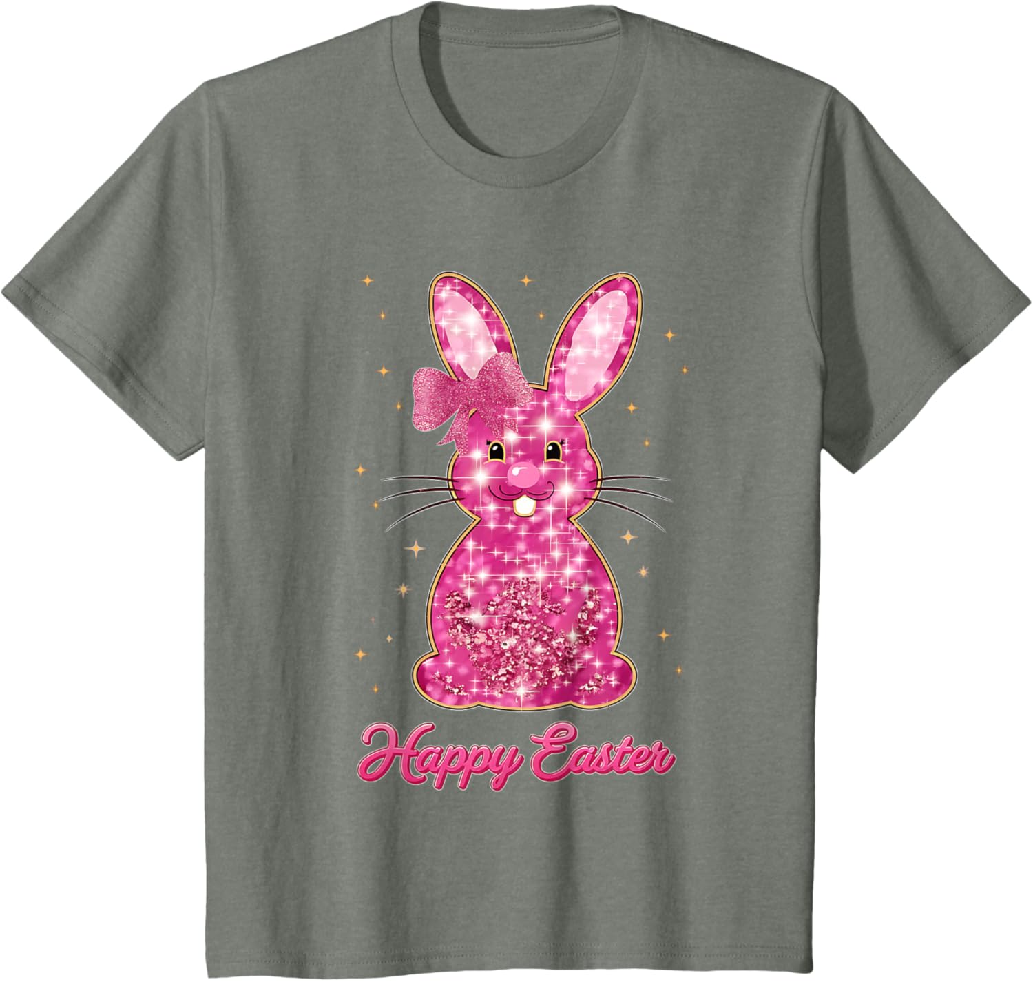 Easter Chinoiserie Floral Bunny With Cute Blue Bow Coquette T-Shirt