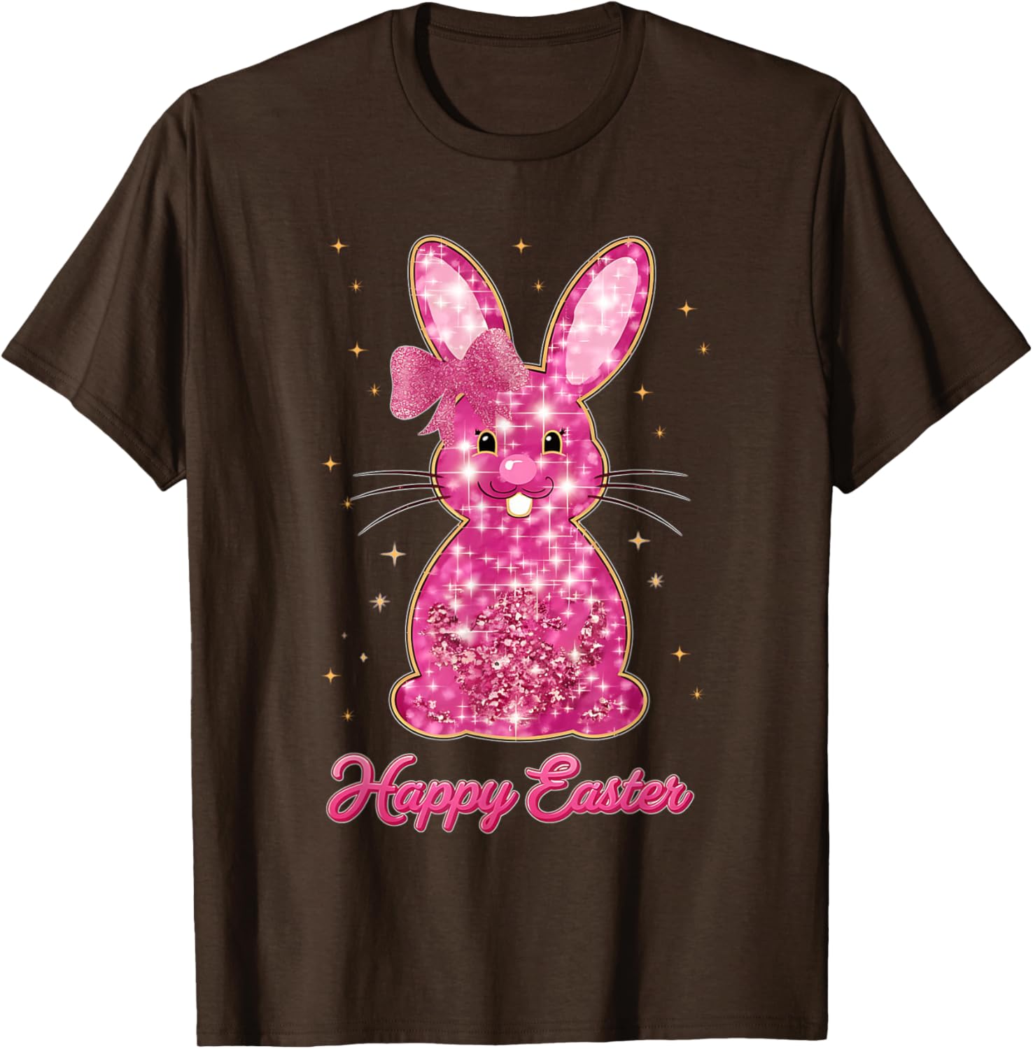 Easter Chinoiserie Floral Bunny With Cute Blue Bow Coquette T-Shirt