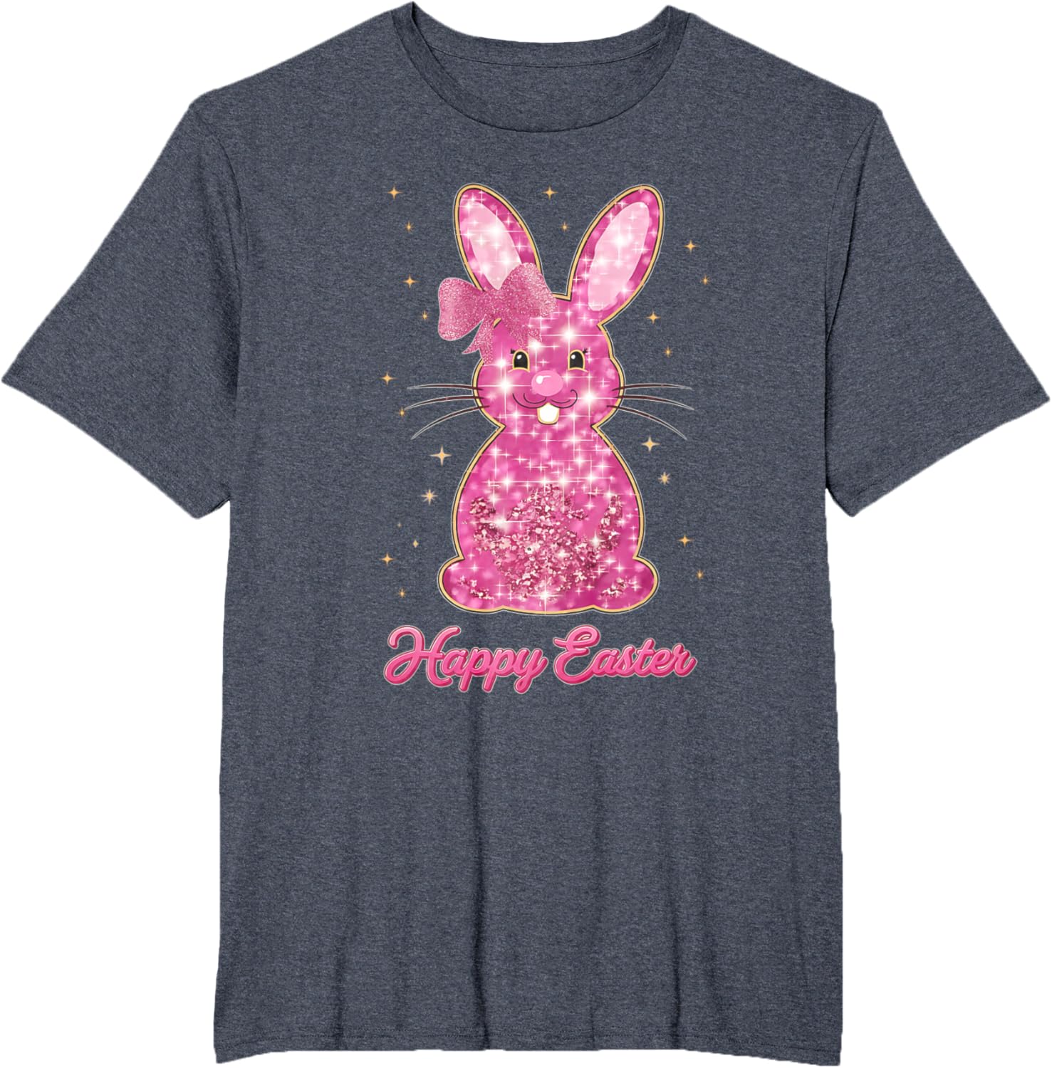 Easter Chinoiserie Floral Bunny With Cute Blue Bow Coquette T-Shirt