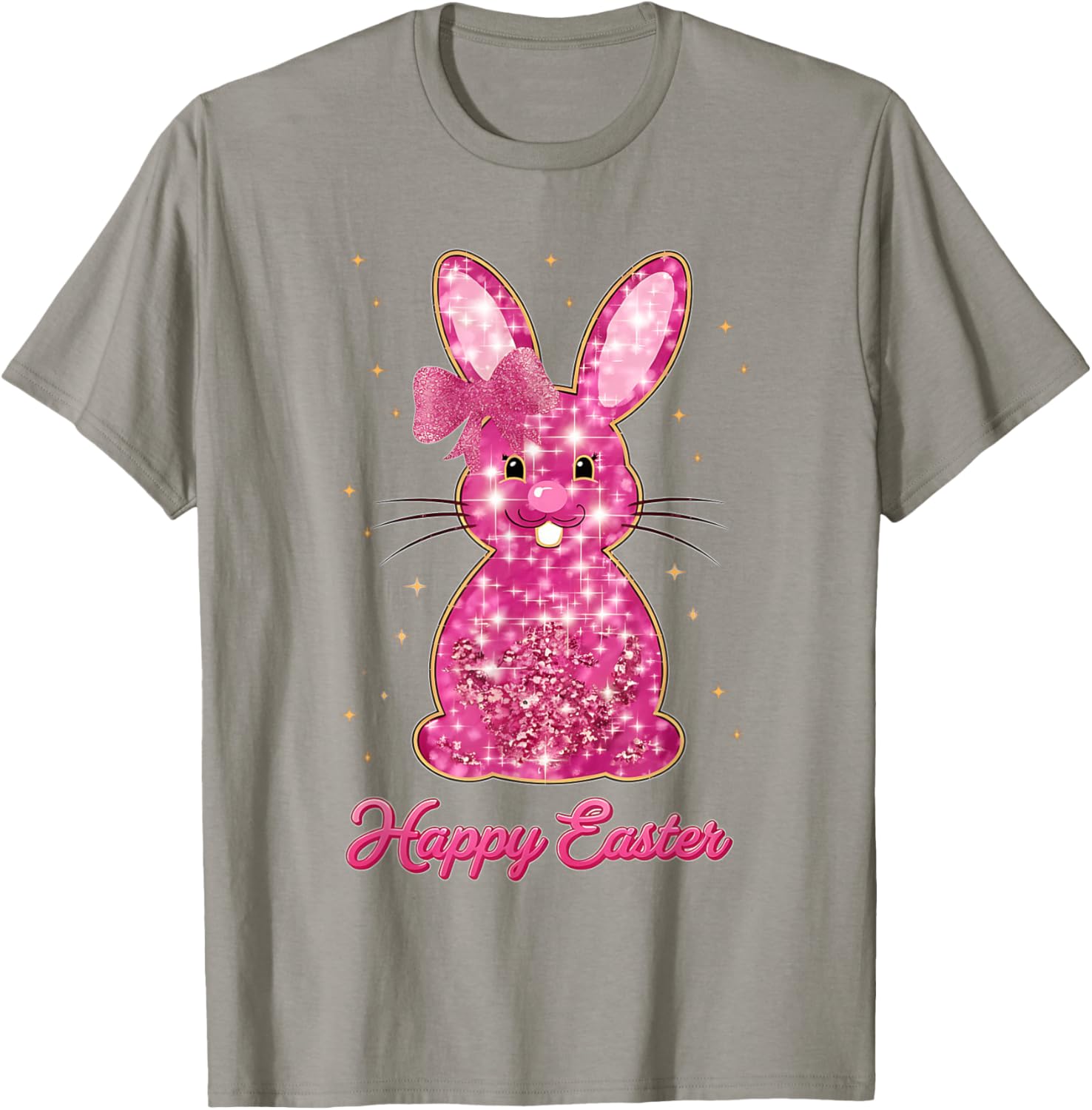 Easter Chinoiserie Floral Bunny With Cute Blue Bow Coquette T-Shirt