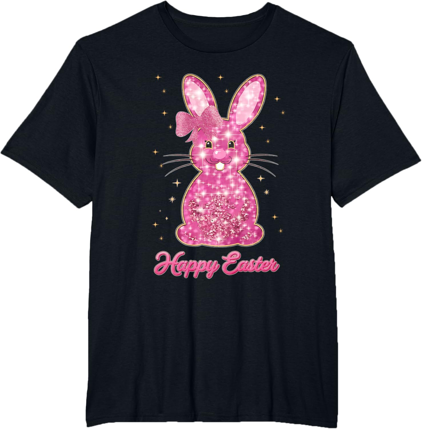 Easter Chinoiserie Floral Bunny With Cute Blue Bow Coquette T-Shirt