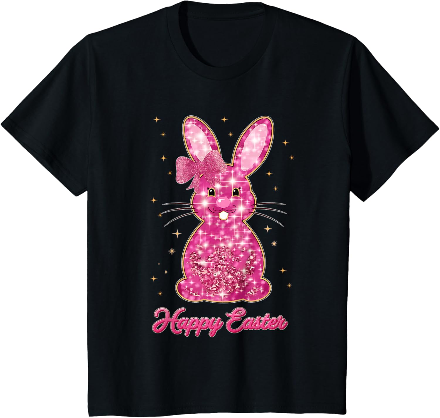 Easter Chinoiserie Floral Bunny With Cute Blue Bow Coquette T-Shirt