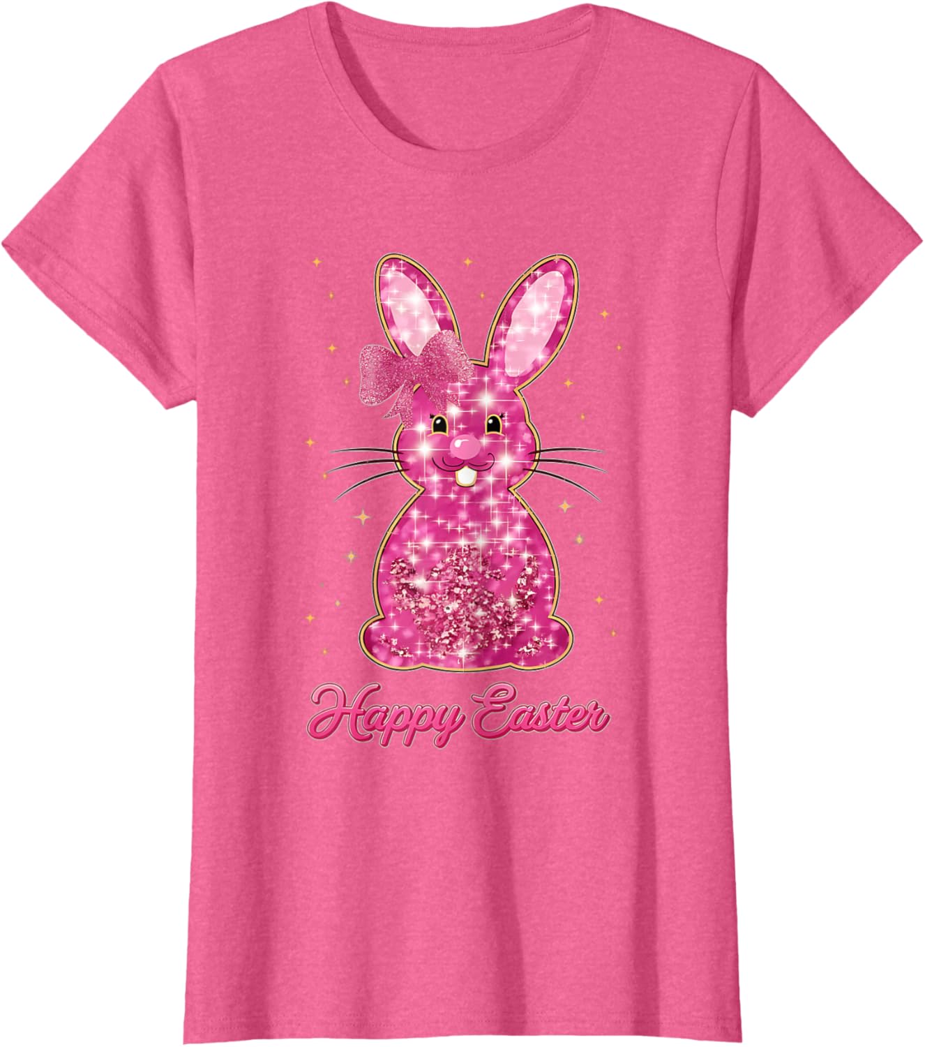 Easter Chinoiserie Floral Bunny With Cute Blue Bow Coquette T-Shirt