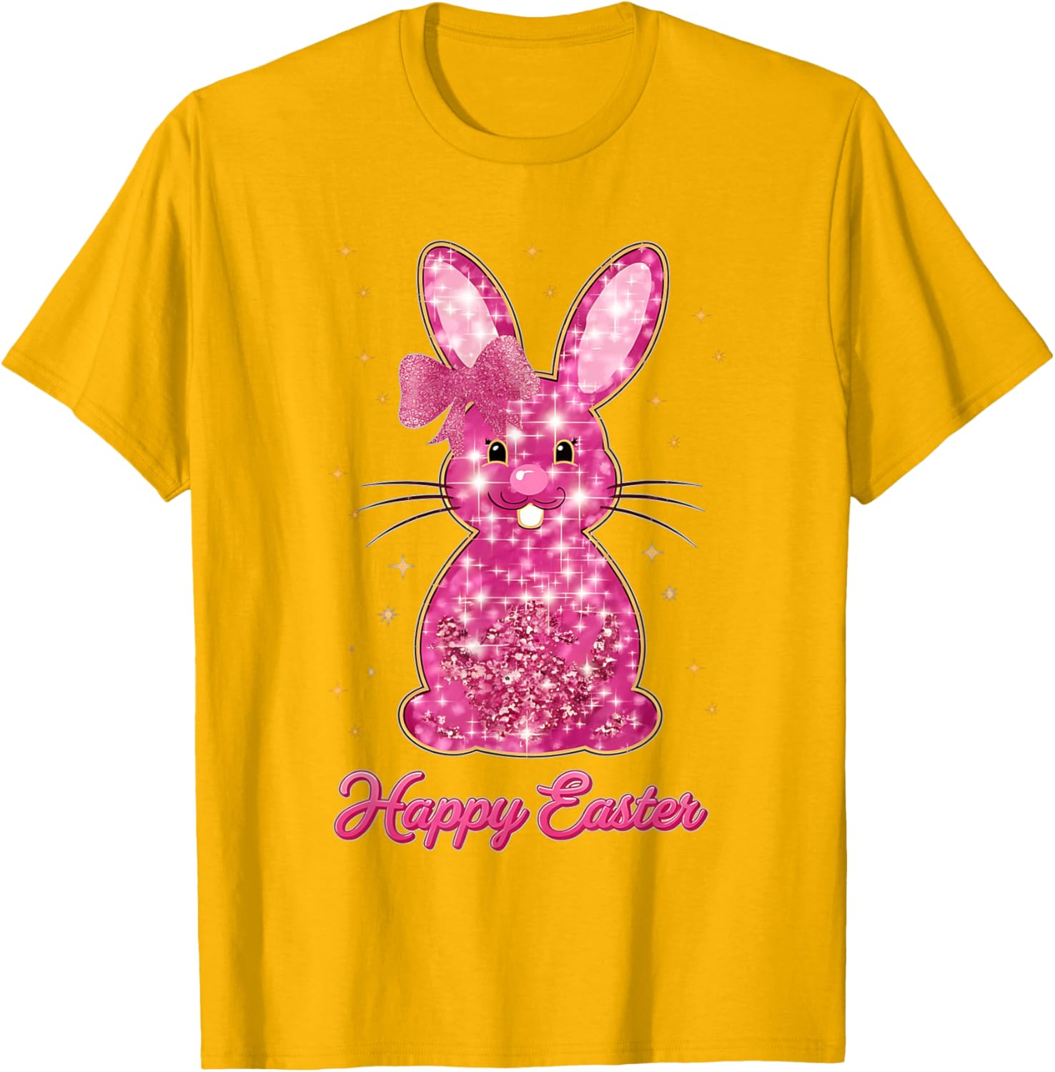 Easter Chinoiserie Floral Bunny With Cute Blue Bow Coquette T-Shirt