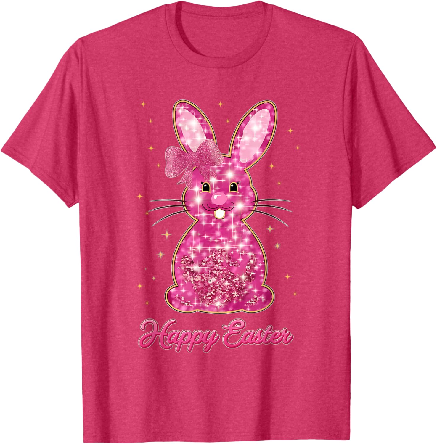 Easter Chinoiserie Floral Bunny With Cute Blue Bow Coquette T-Shirt