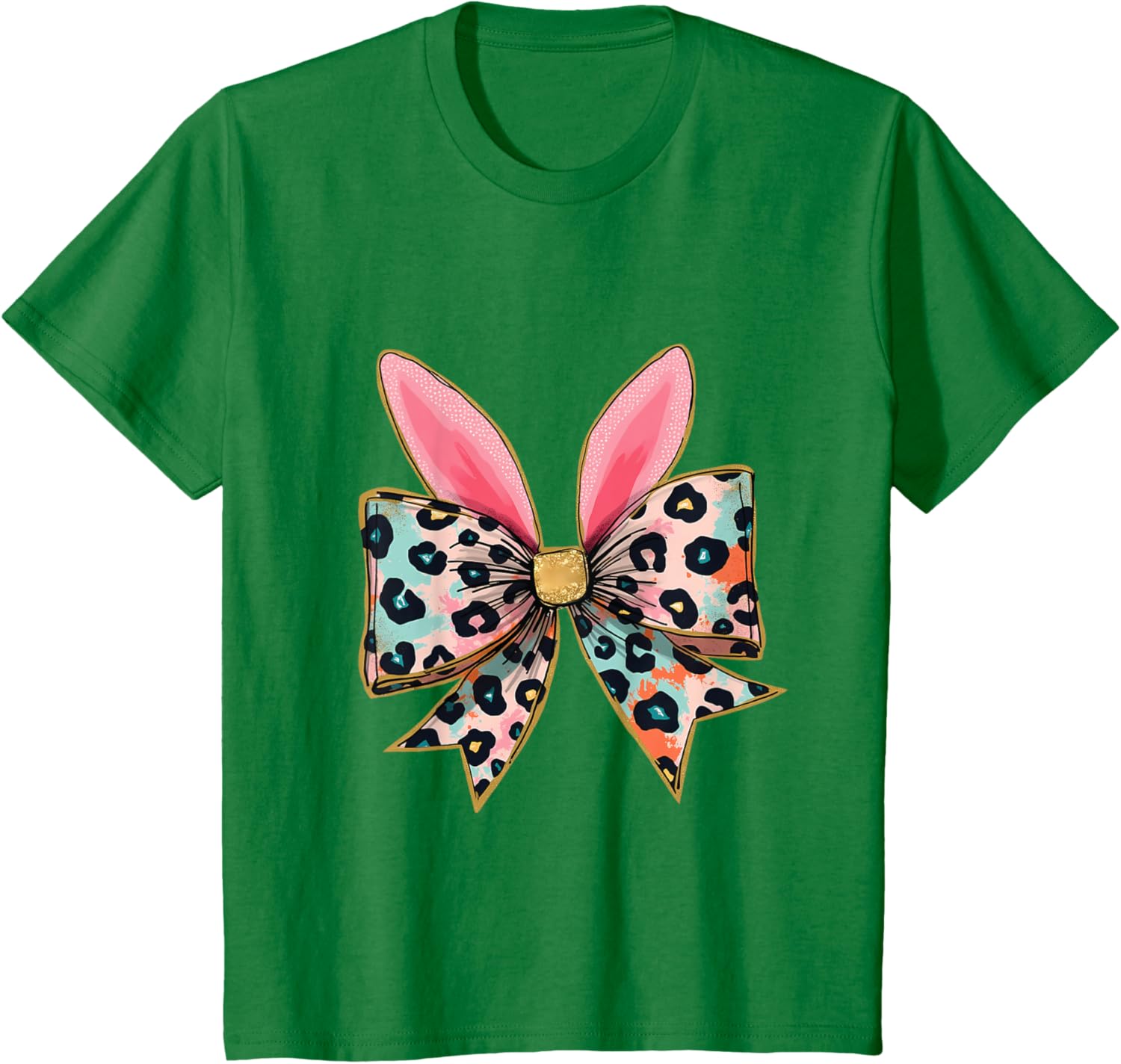 Easter Chinoiserie Floral Bunny With Cute Blue Bow Coquette T-Shirt